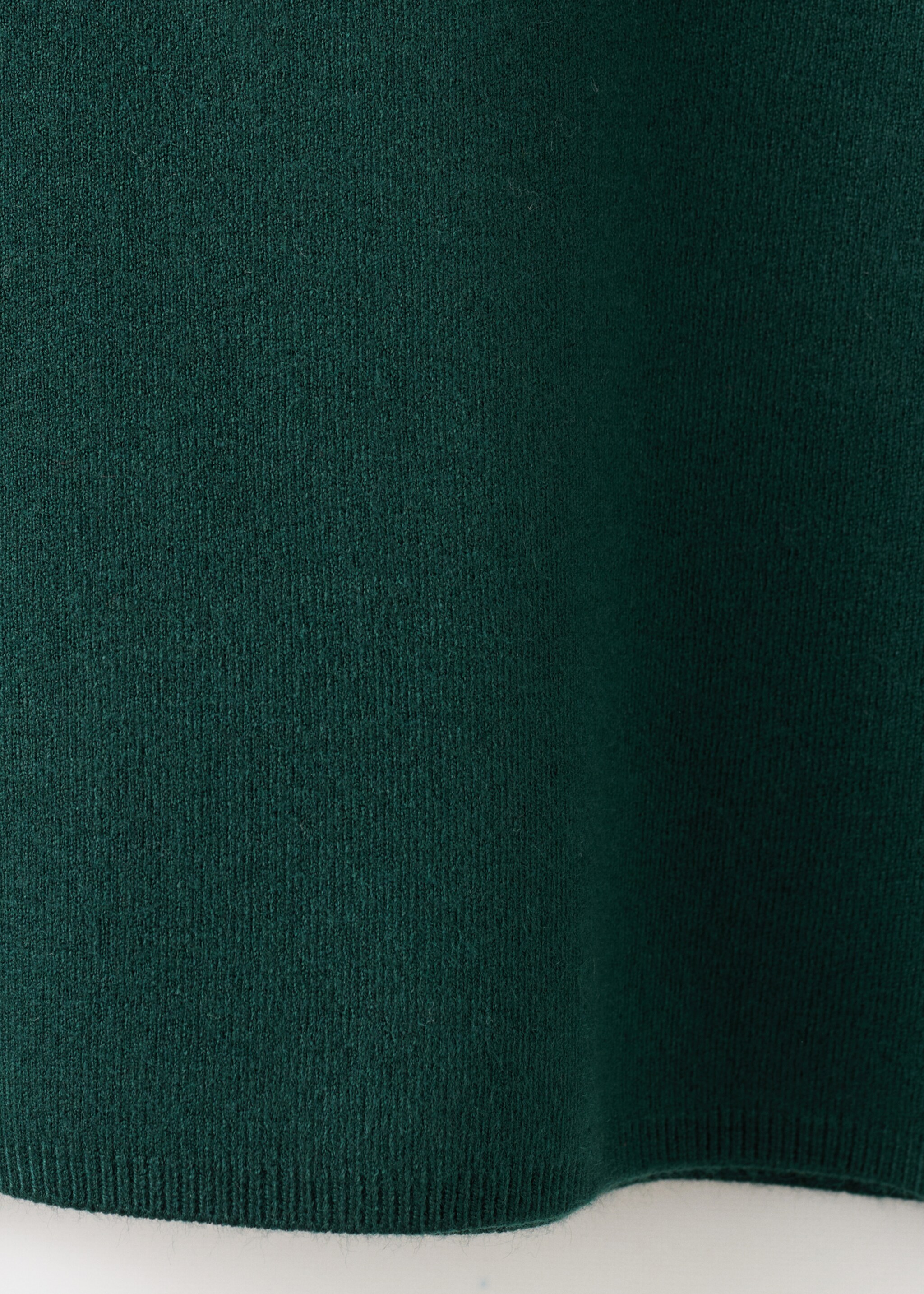 Knitted sweater with perkins neck - Details of the article 0, Dark Green. Ref: 27091224-00.