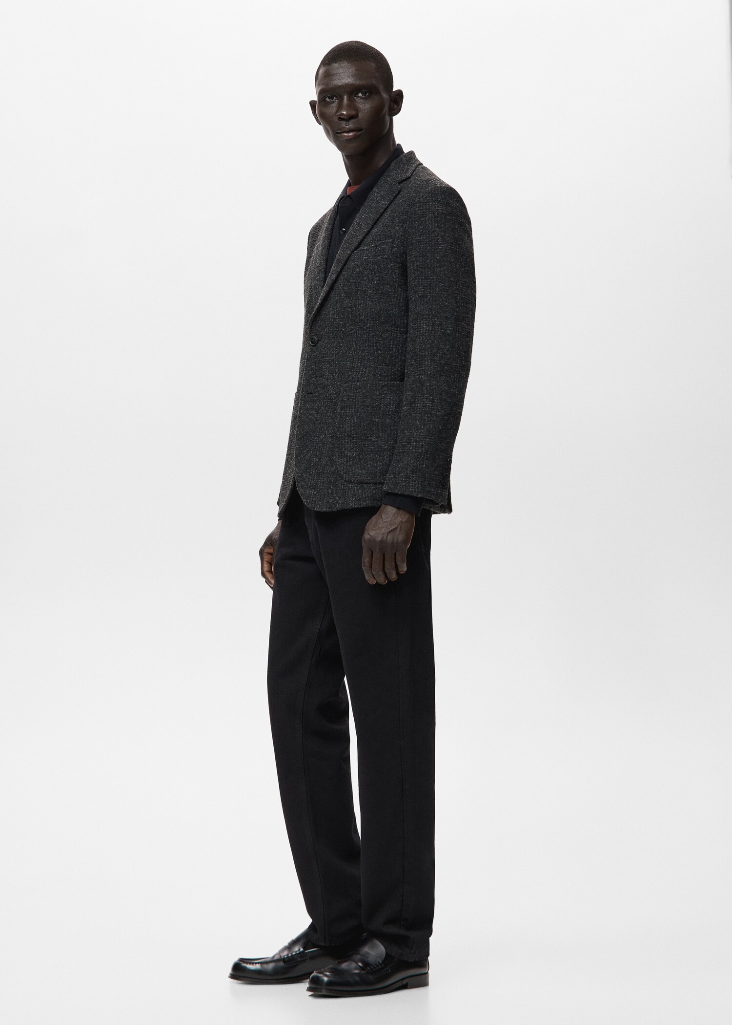 Slim fit wool blend blazer - Details of the article 2