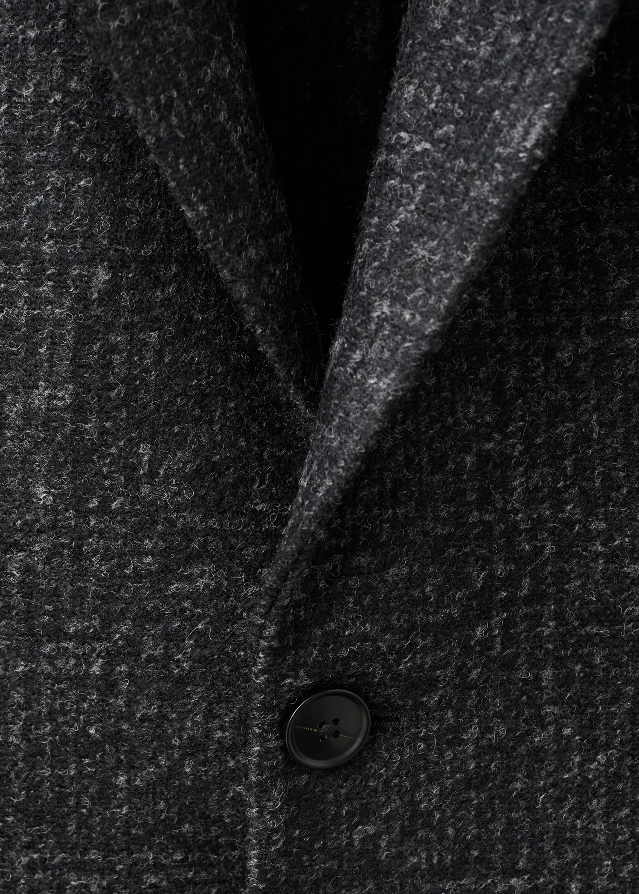 Slim fit wool blend blazer - Details of the article 8, Grey. Ref: 27091229-00.