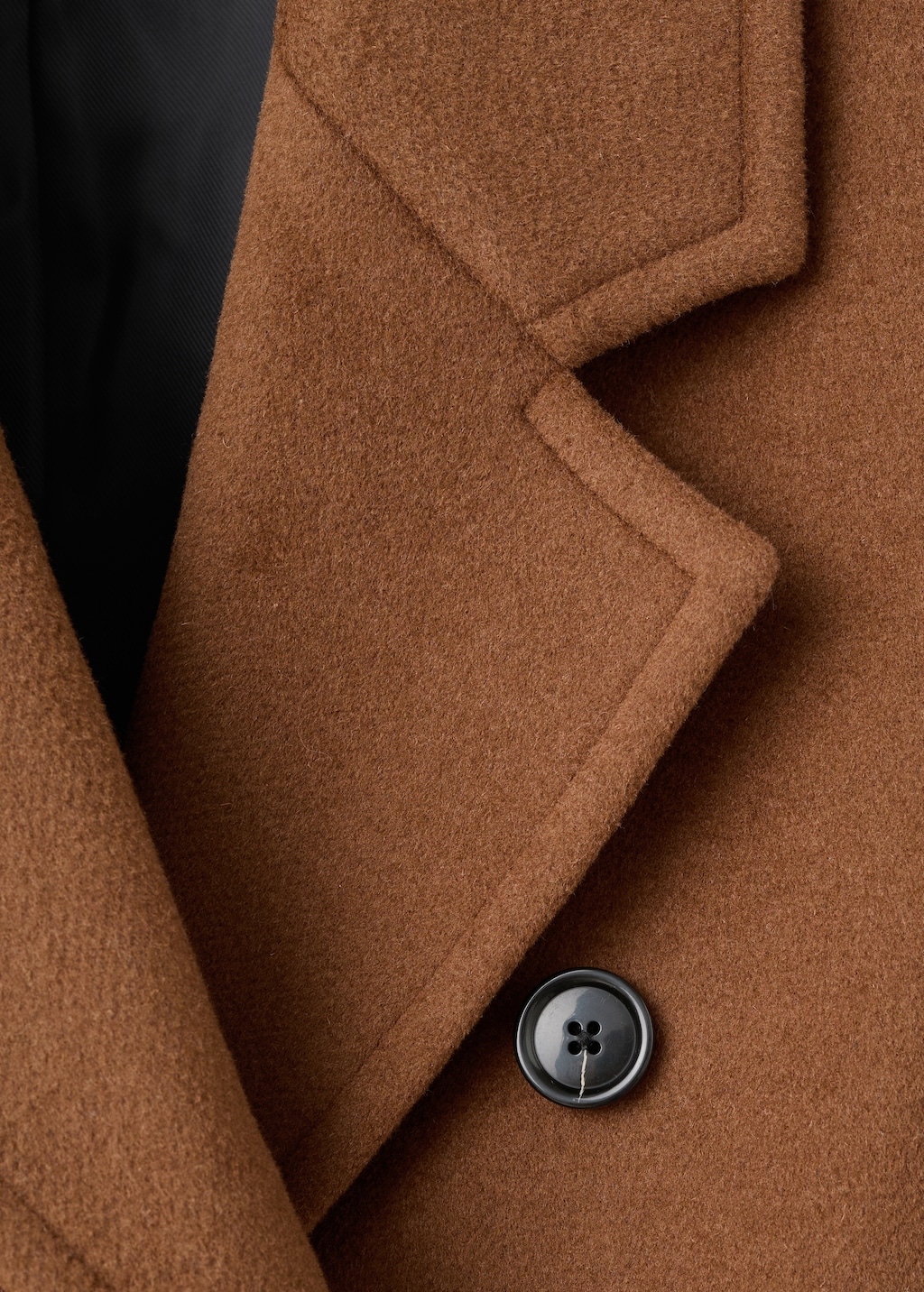 Mango Double-breasted wool coat