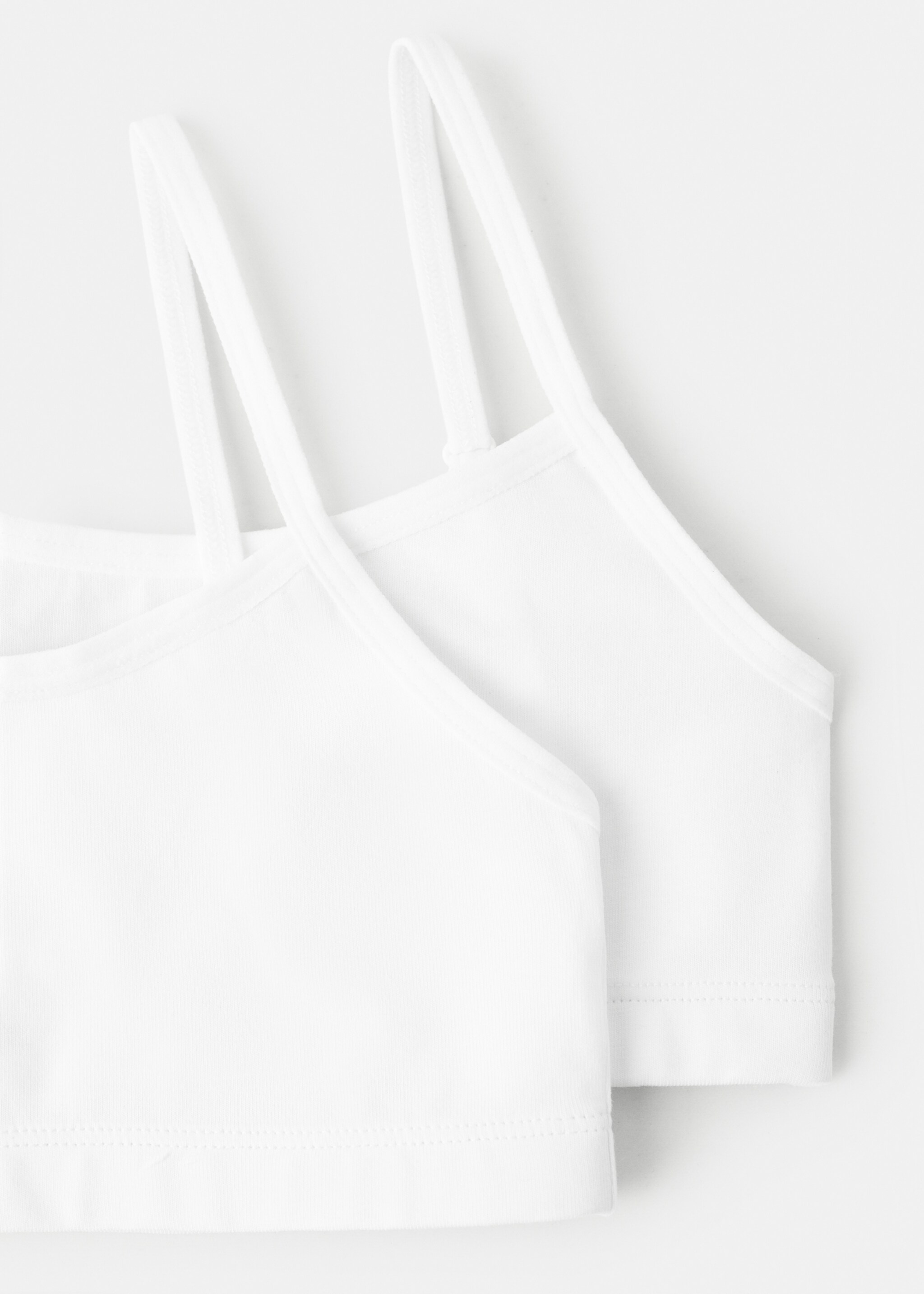 Cotton bandeau bra - Details of the article 8, Off White. Ref: 27091232-00.