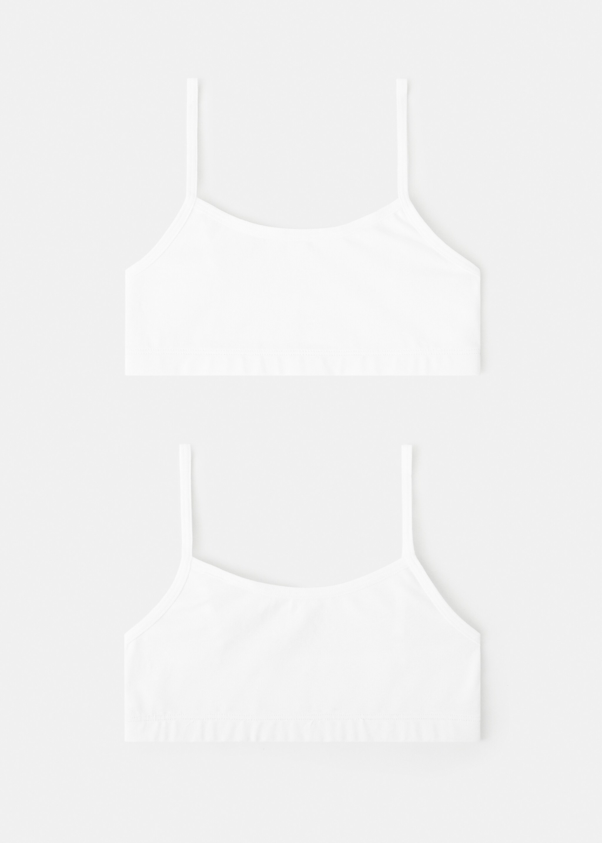 Cotton bandeau bra - Reverse of the article, Off White. Ref: 27091232-00.