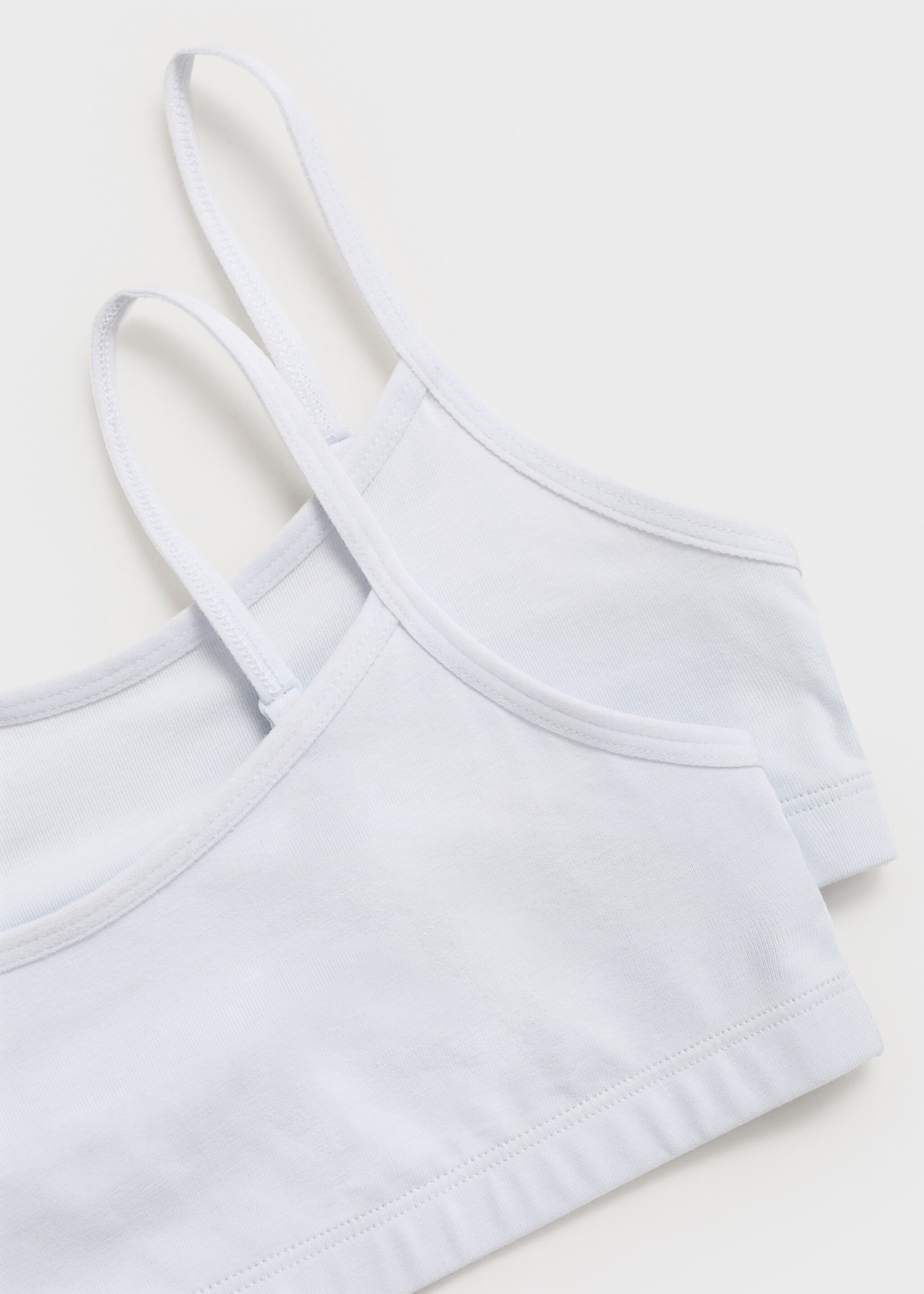 Cotton bandeau bra - Reverse of the article, Sky Blue. Ref: 27091232-00.