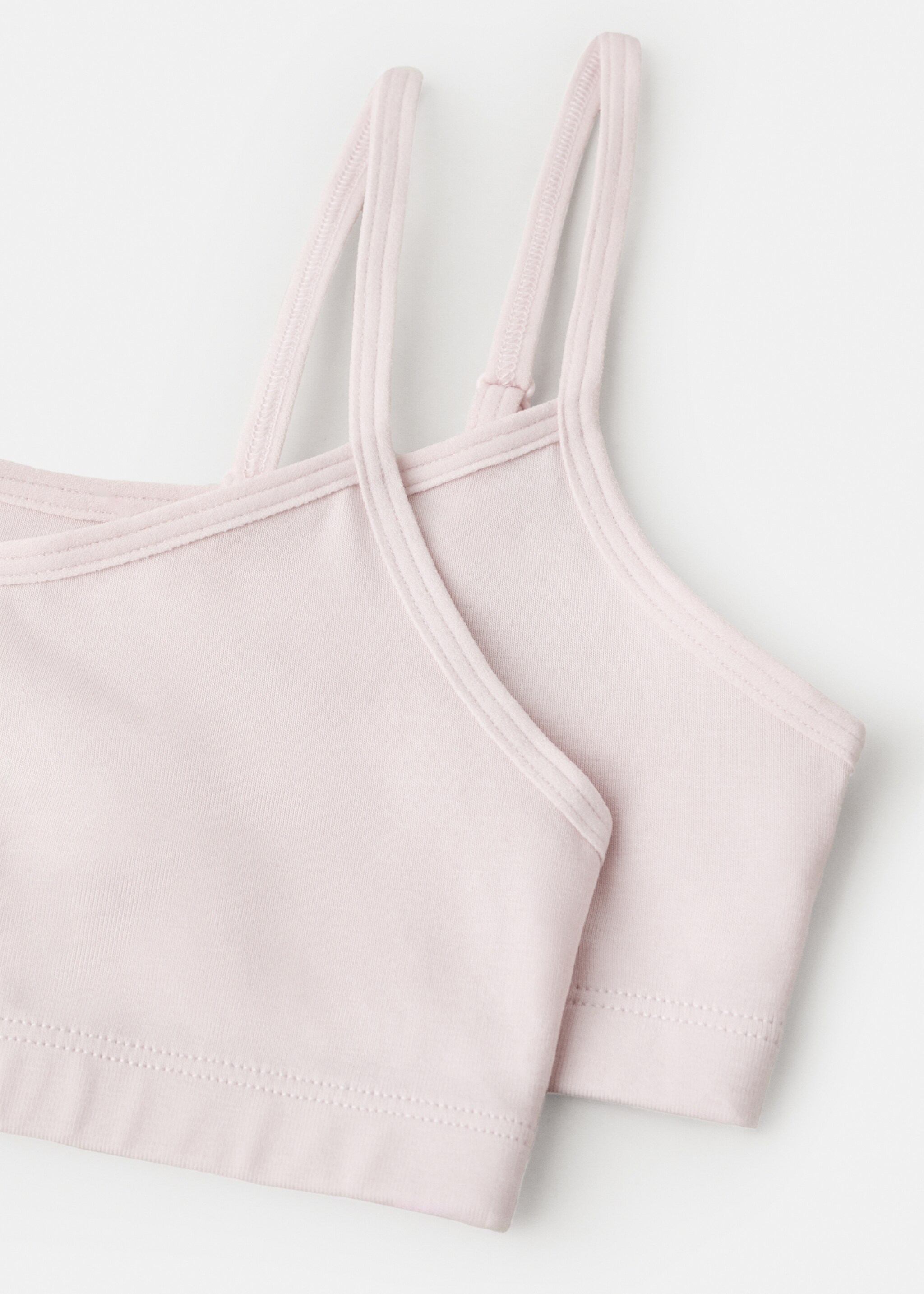 Cotton bandeau bra - Details of the article 8, Pink. Ref: 27091232-00.