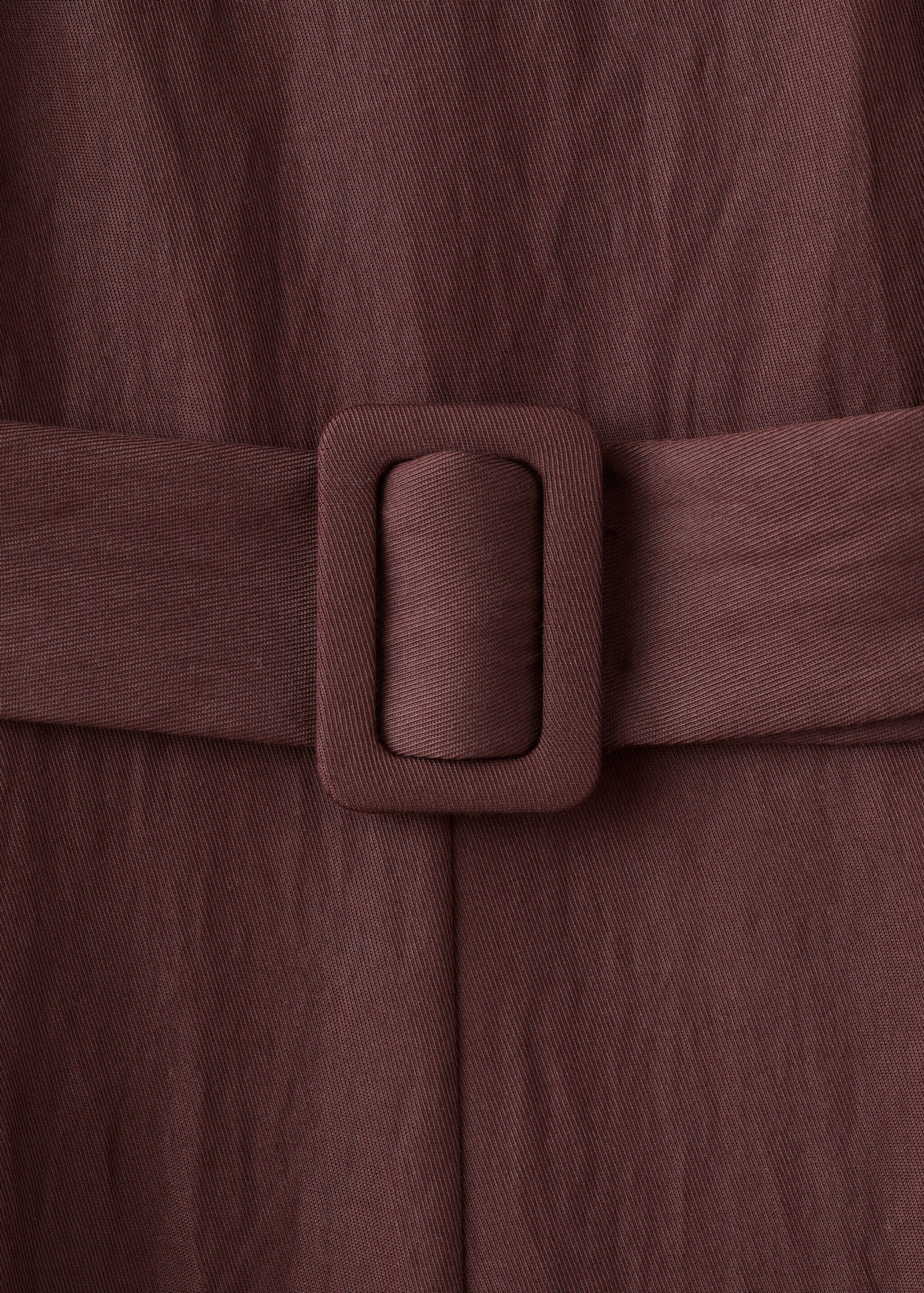 Lyocell jumpsuit with belt - Details of the article 8, Brown. Ref: 27091234-00.