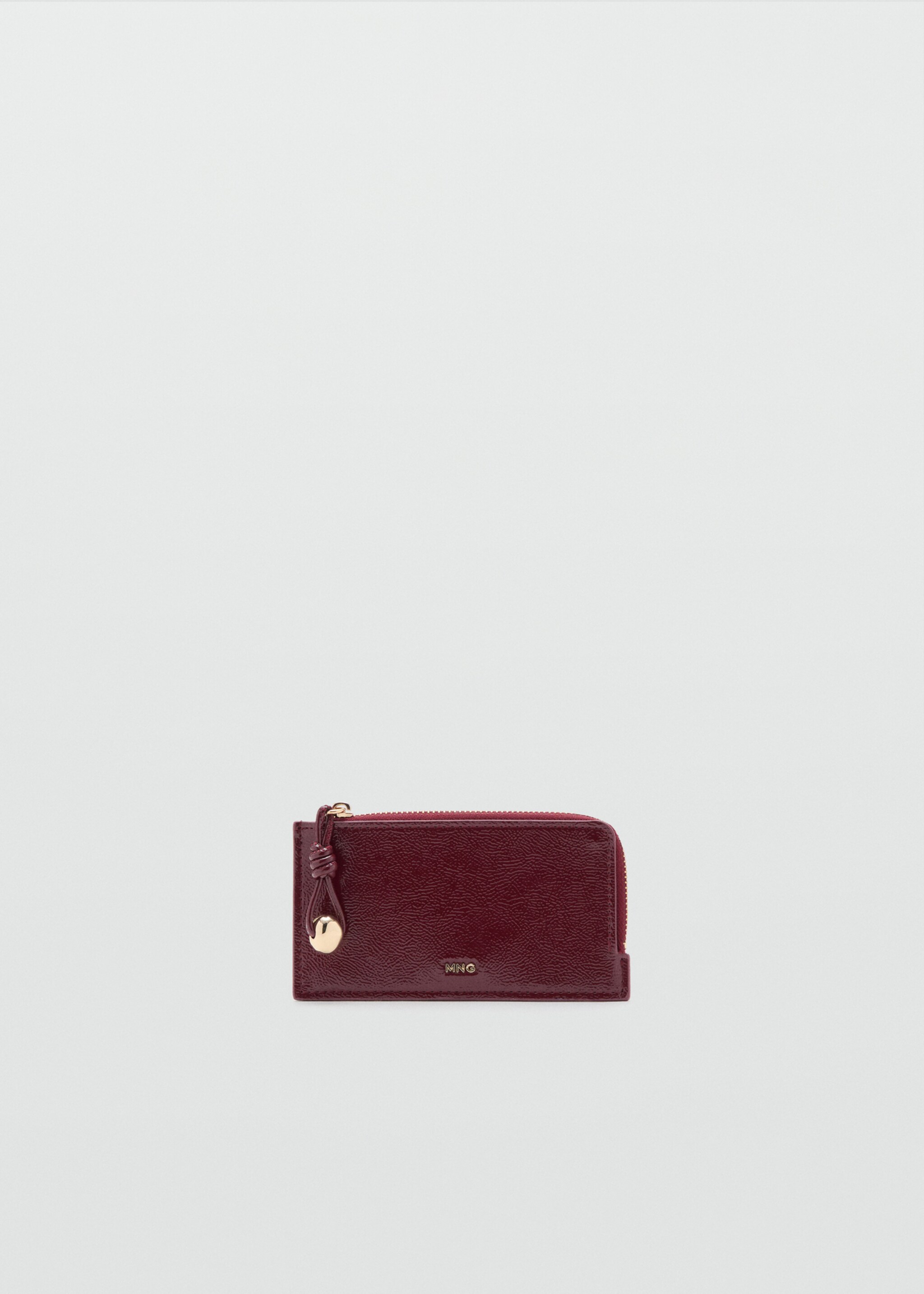 Mini beaded cardholder - Article without model, Burgundy. Ref: 27091236-00.