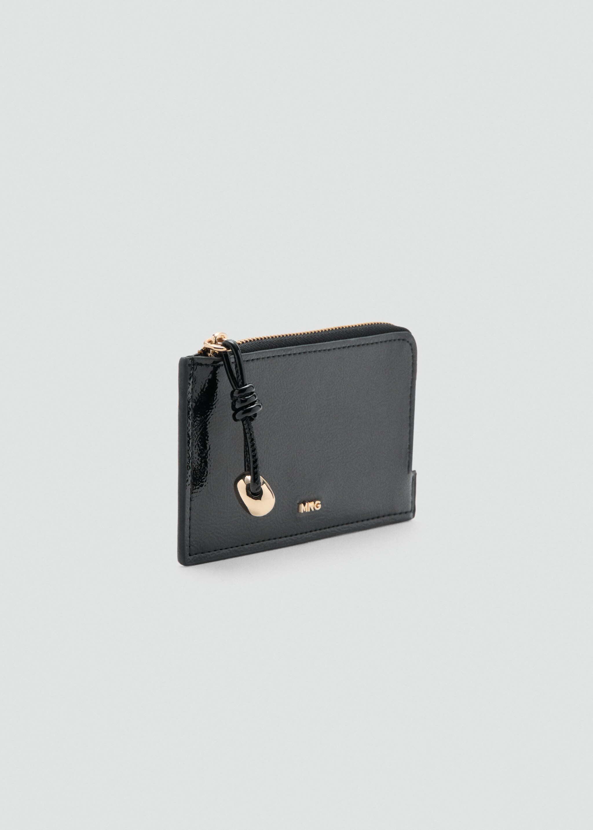 Mini beaded cardholder - Medium plane, Black. Ref: 27091236-00.