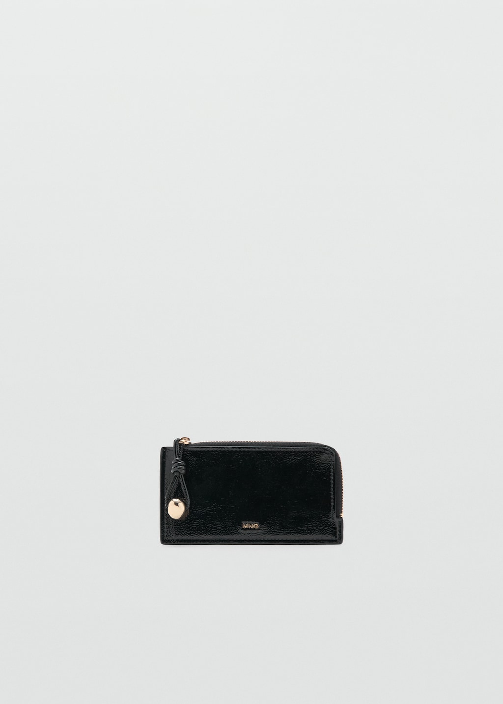 Mini beaded cardholder with pebbled effect