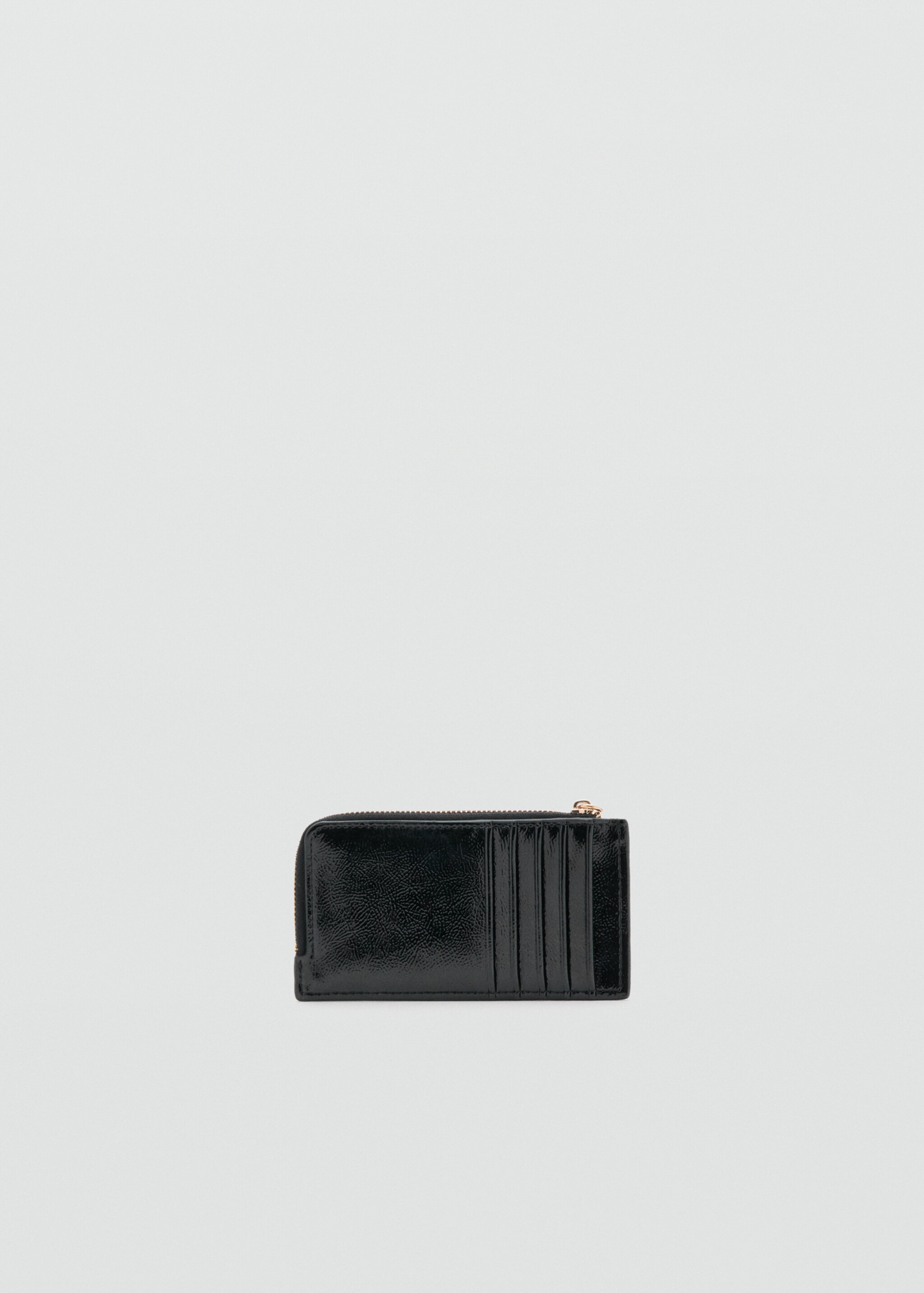 Mini beaded cardholder - Details of the article 1, Black. Ref: 27091236-00.