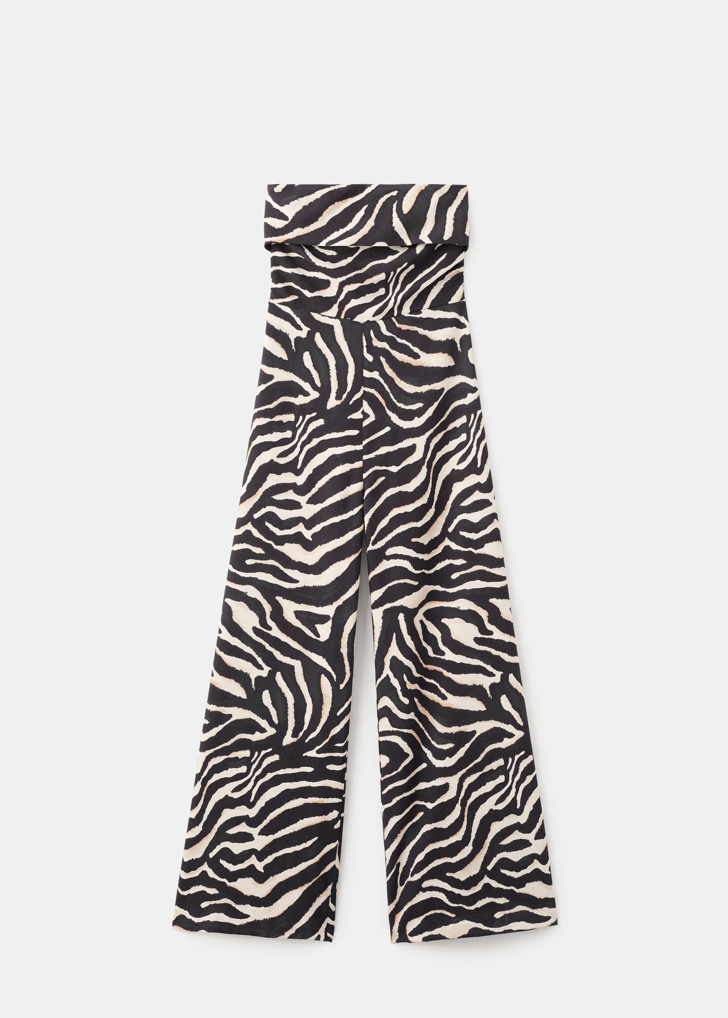 Printed Strapless Jumpsuit