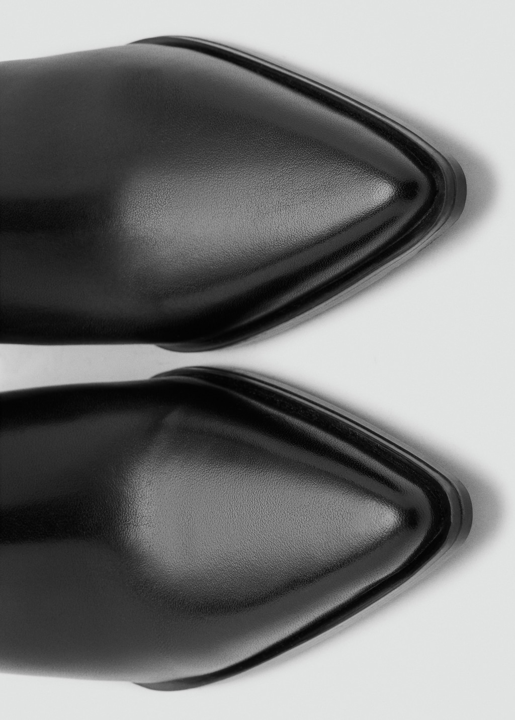 Mango Leather pointed ankle boots