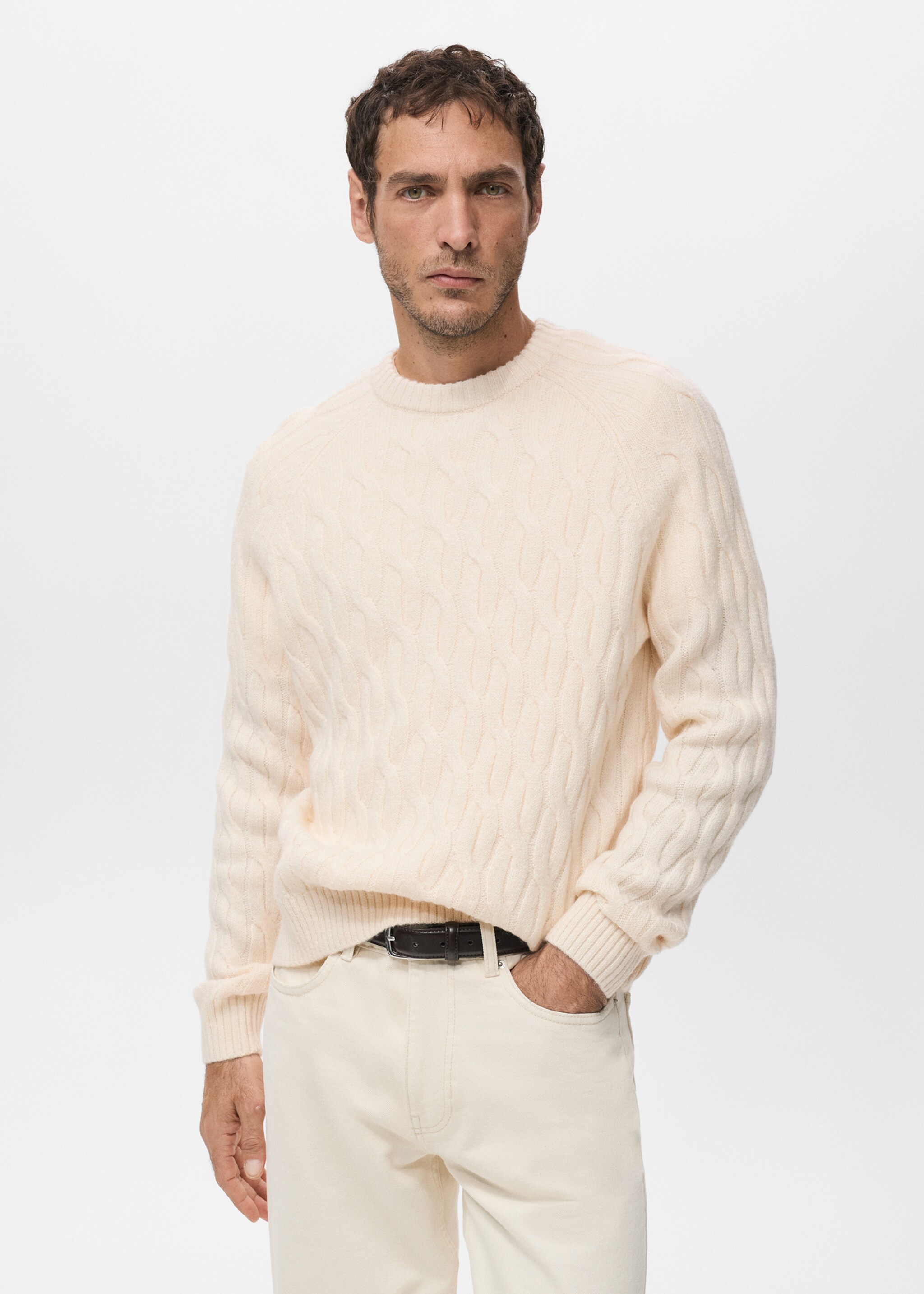 Jersey punto estructura ochos - Plano medio, Crudo. Ref: 27091242-00.