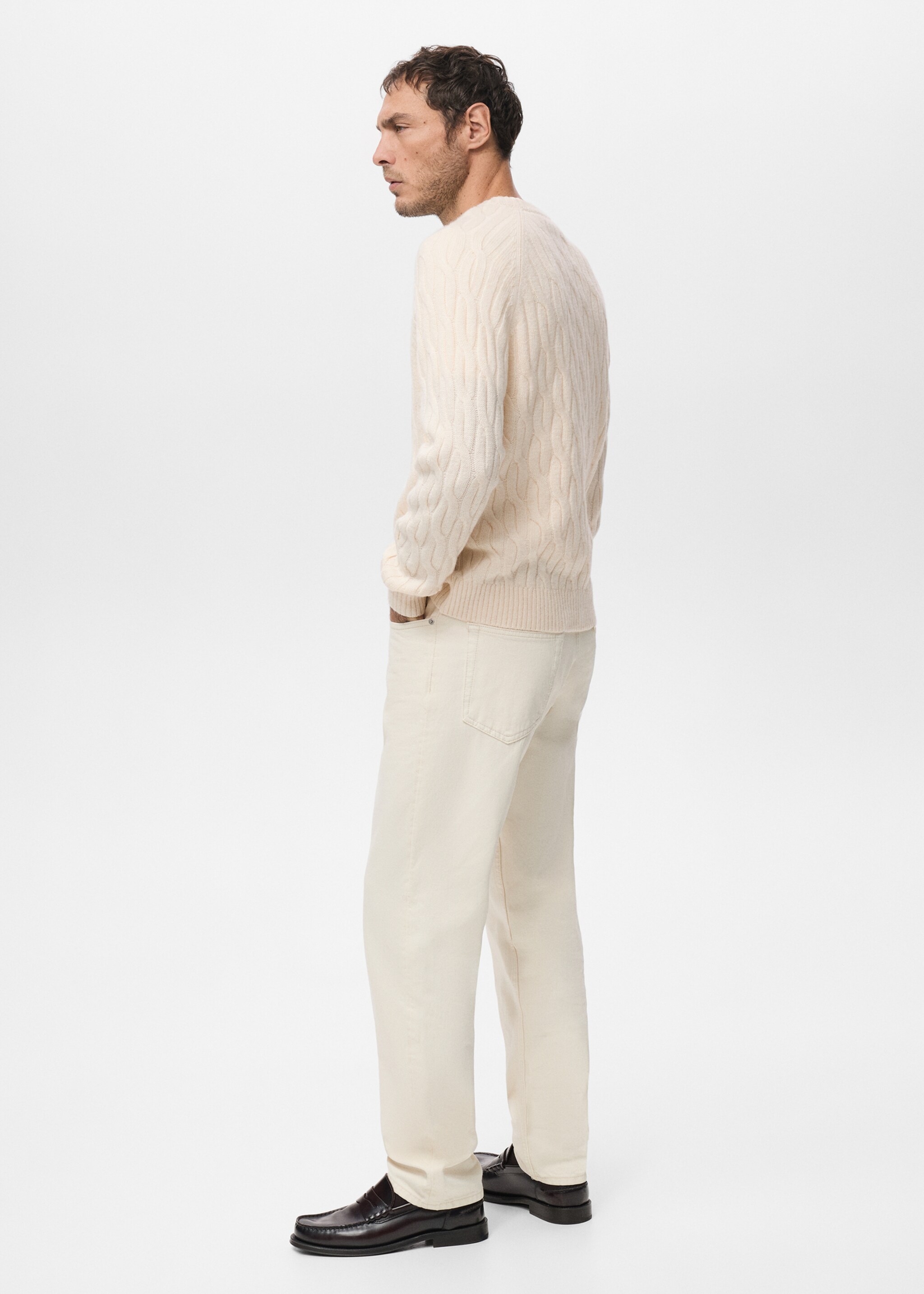 Jersey punto estructura ochos - Detalle del artículo 1, Crudo. Ref: 27091242-00.