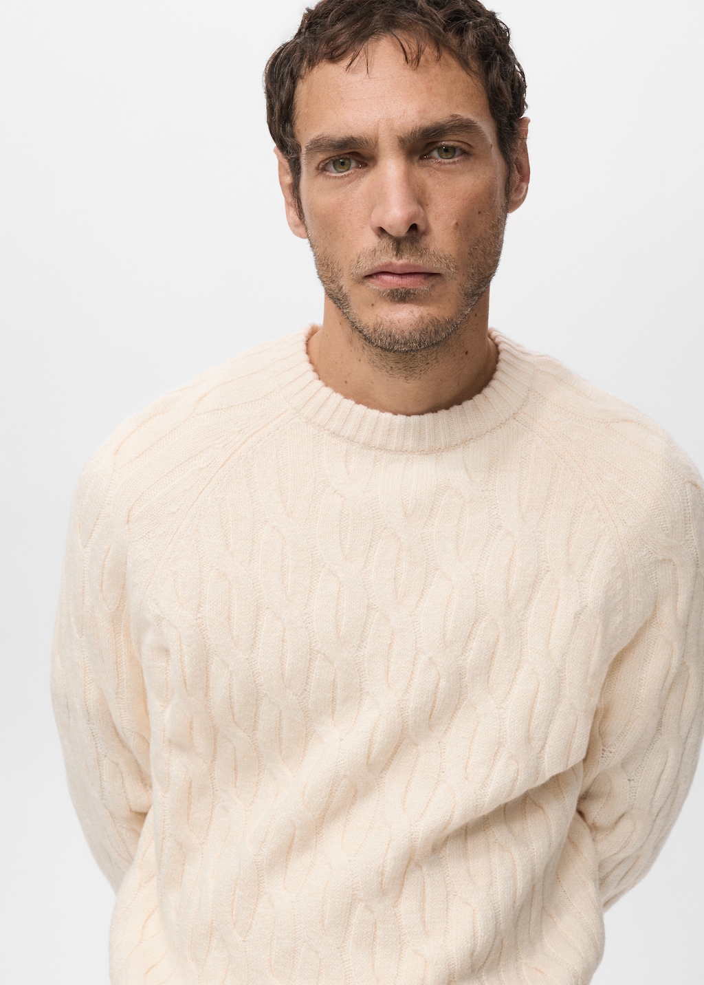 Cable-knit sweater