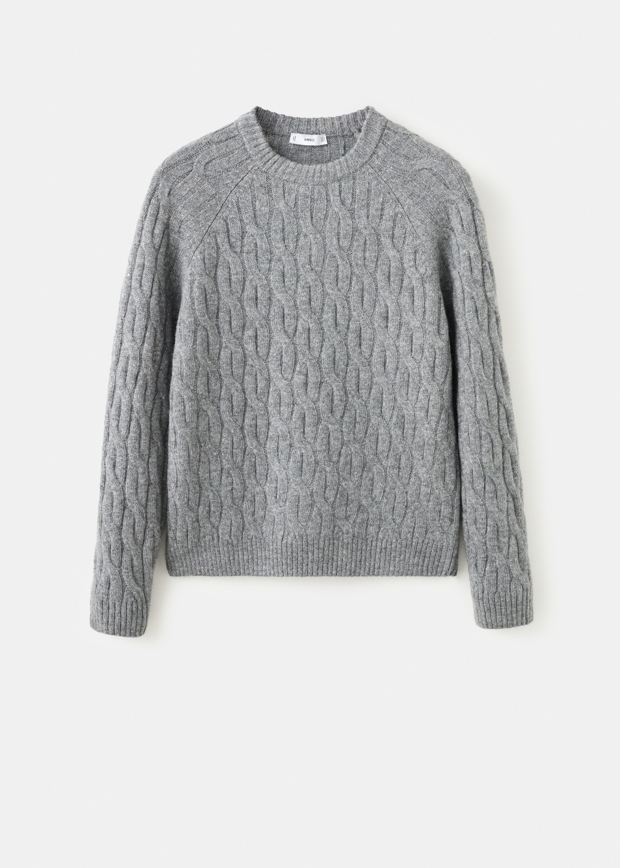 Cable knit jumper - Article without model, Grey. Ref: 27091242-00.