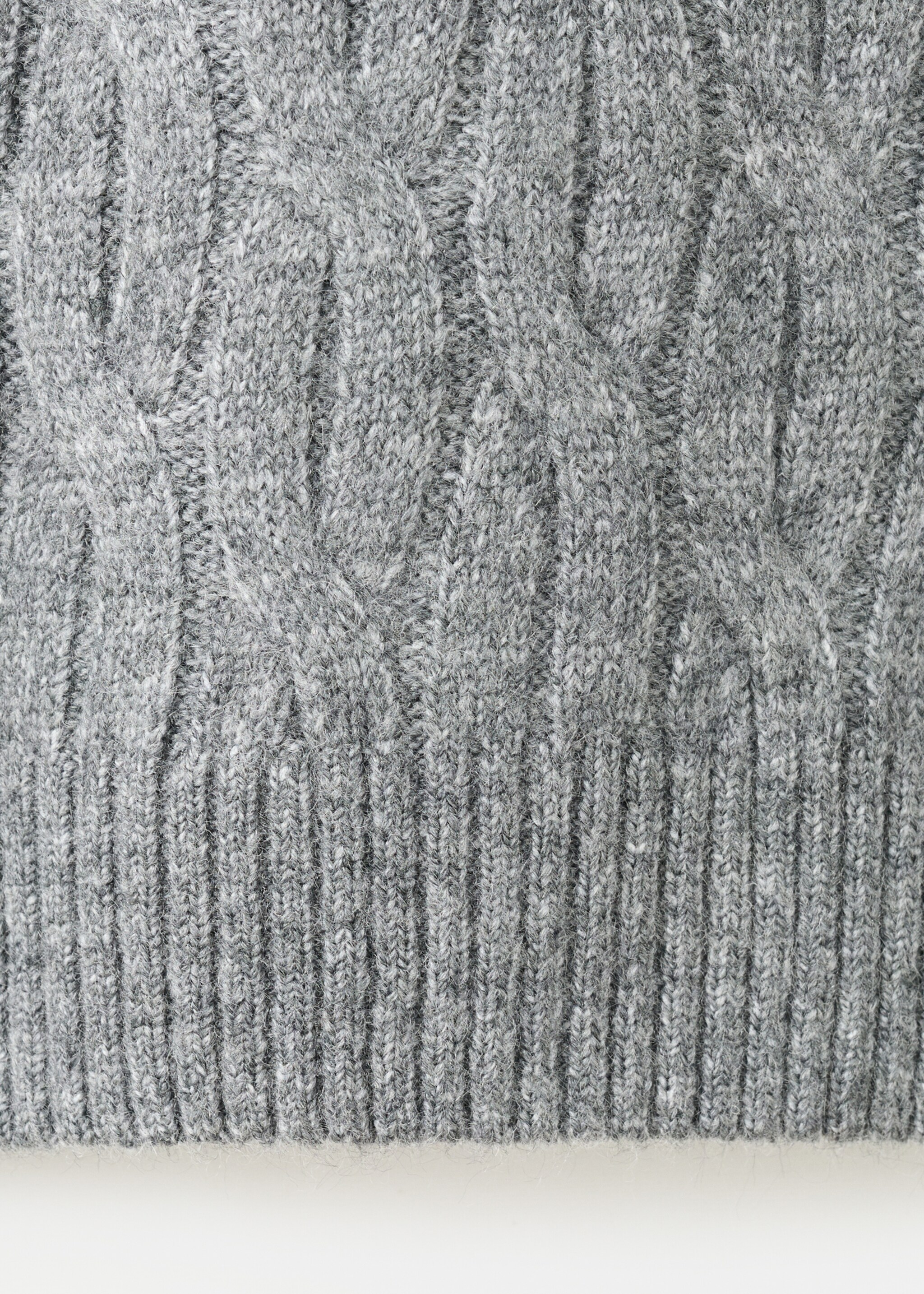 Cable knit jumper - Details of the article 8, Grey. Ref: 27091242-00.
