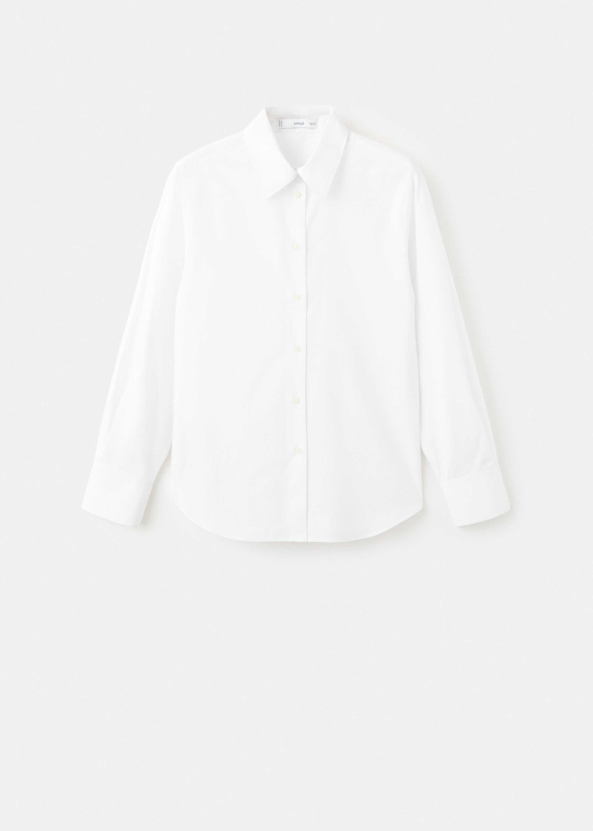 Regular cotton lyocell-blend shirt - Article without model, Off White. Ref: 27091246-00.
