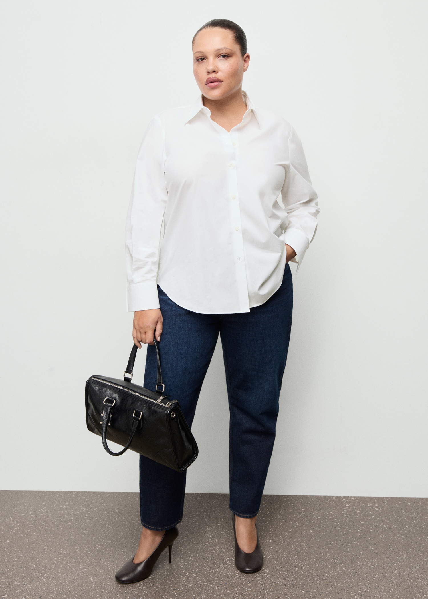 Regular cotton lyocell-blend shirt - Details of the article 3