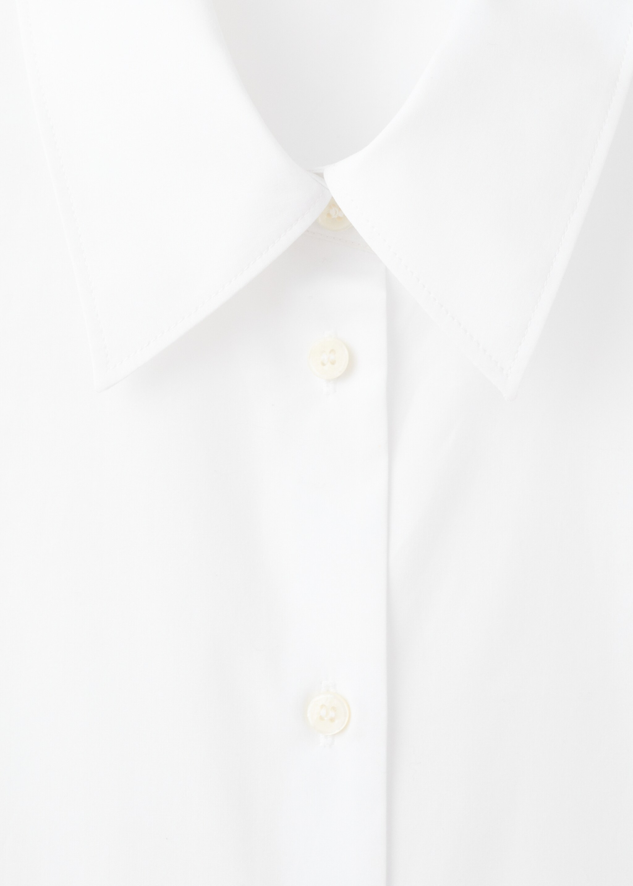 Regular cotton lyocell-blend shirt - Details of the article 8, Off White. Ref: 27091246-00.