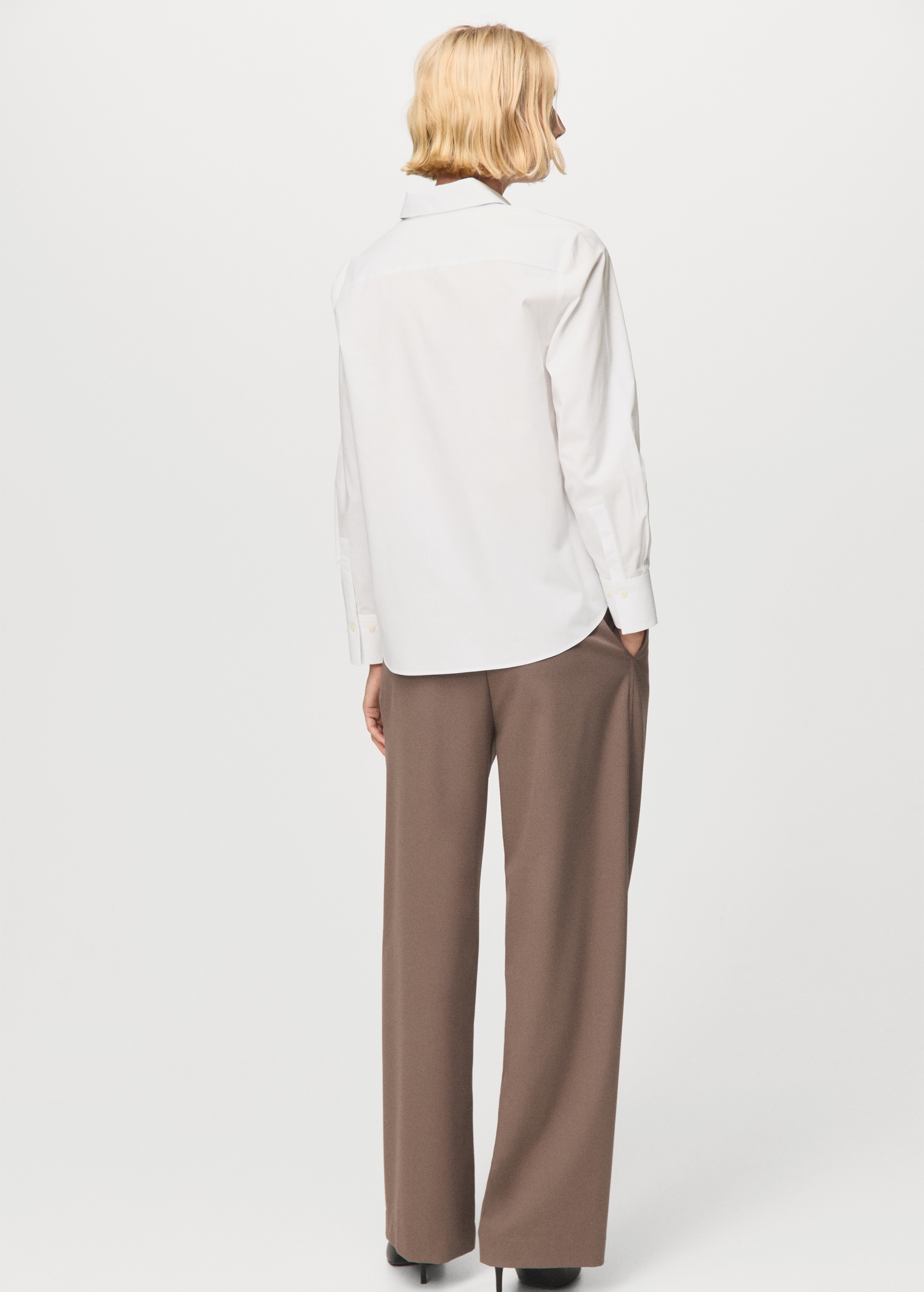 Regular cotton lyocell-blend shirt - Reverse of the article