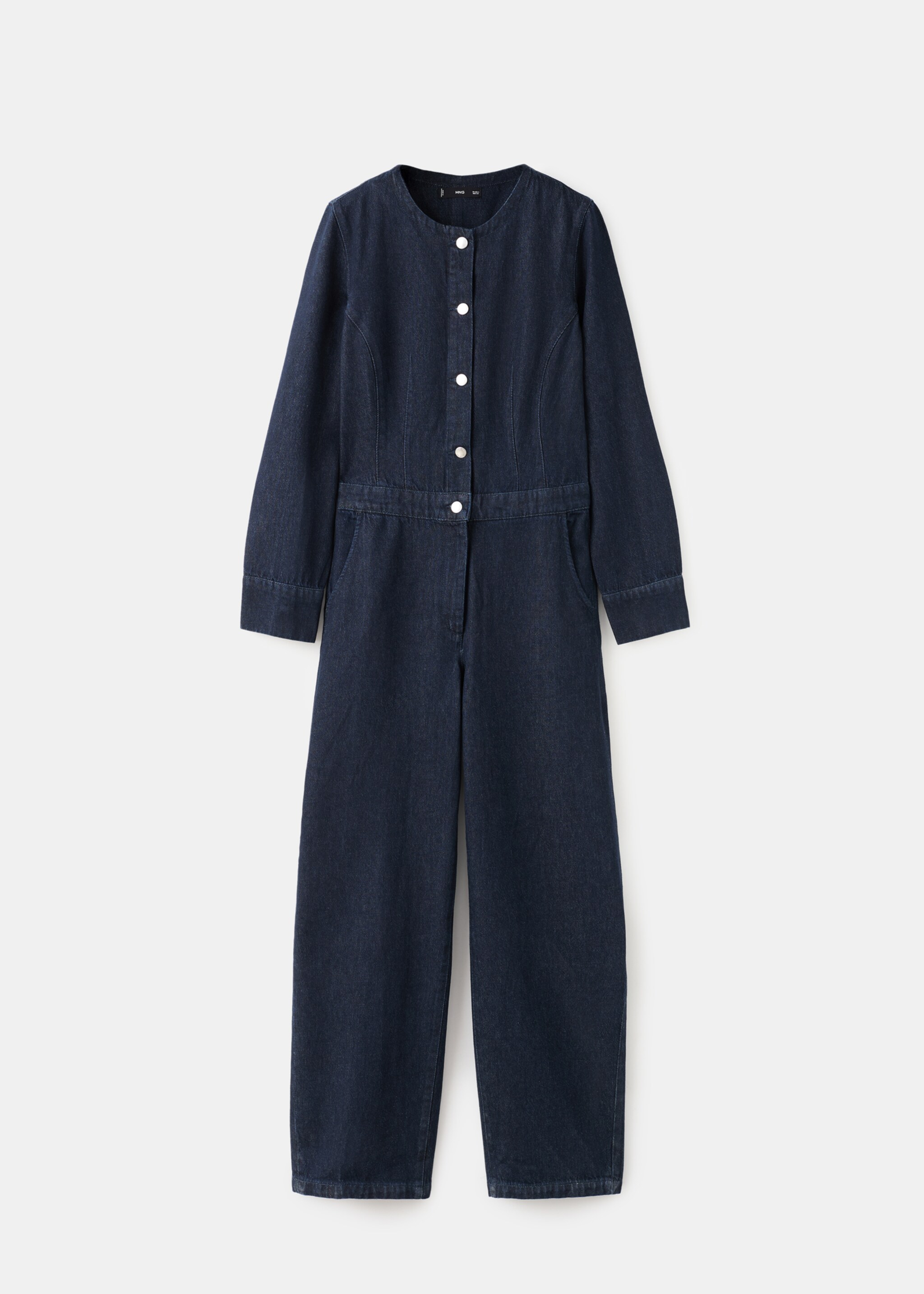 Buttons denim jumpsuit - Article without model, Dark Blue. Ref: 27091247-00.