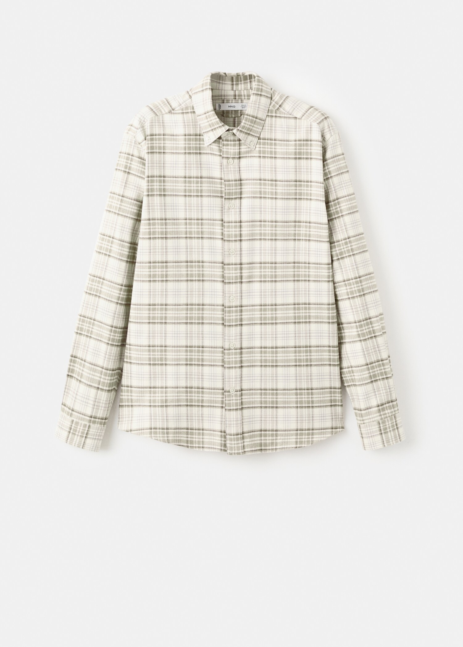 Regular Fit Plaid Flannel Shirt - Article without model