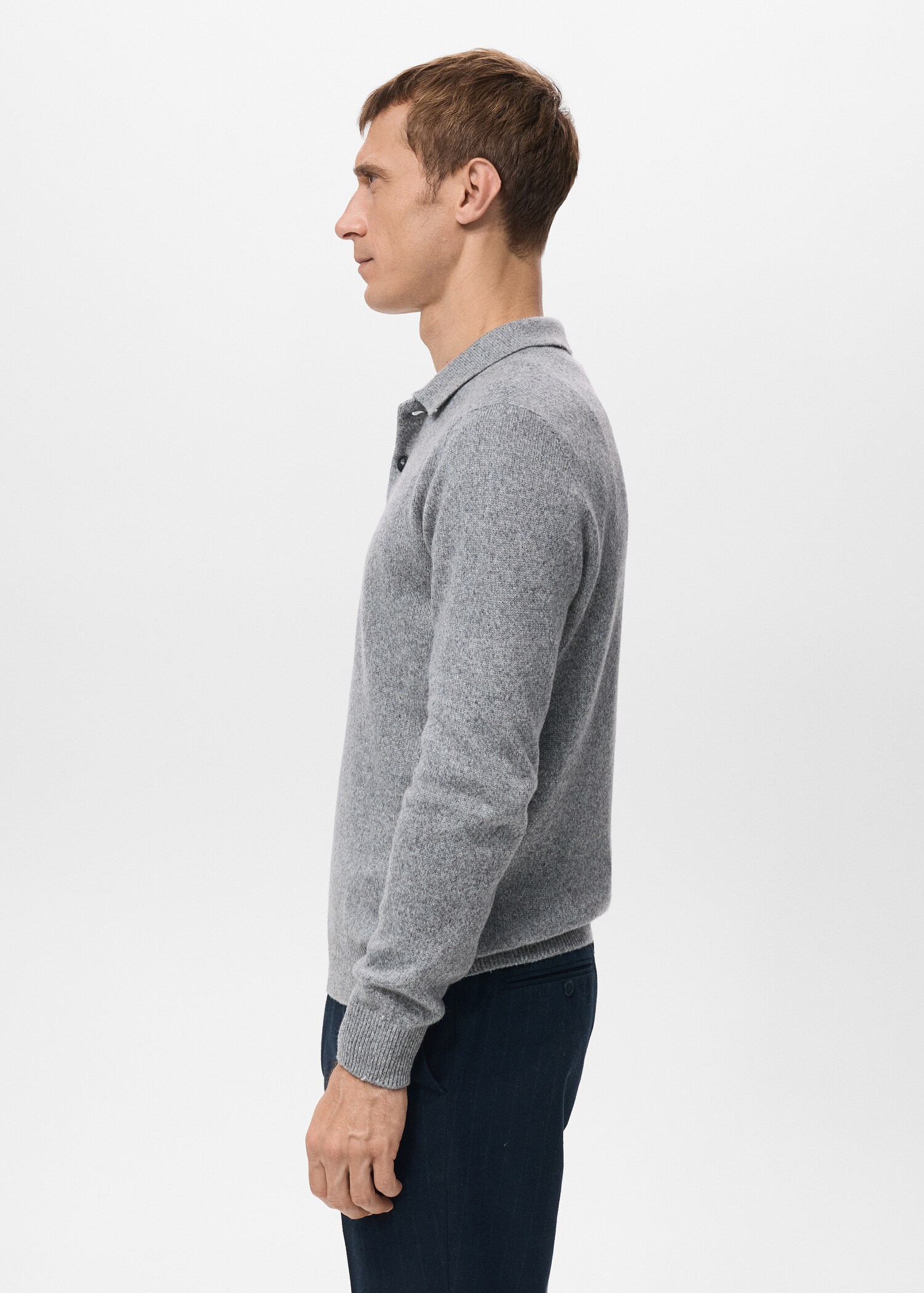 Knitted wool blend polo sweater - Details of the article 6