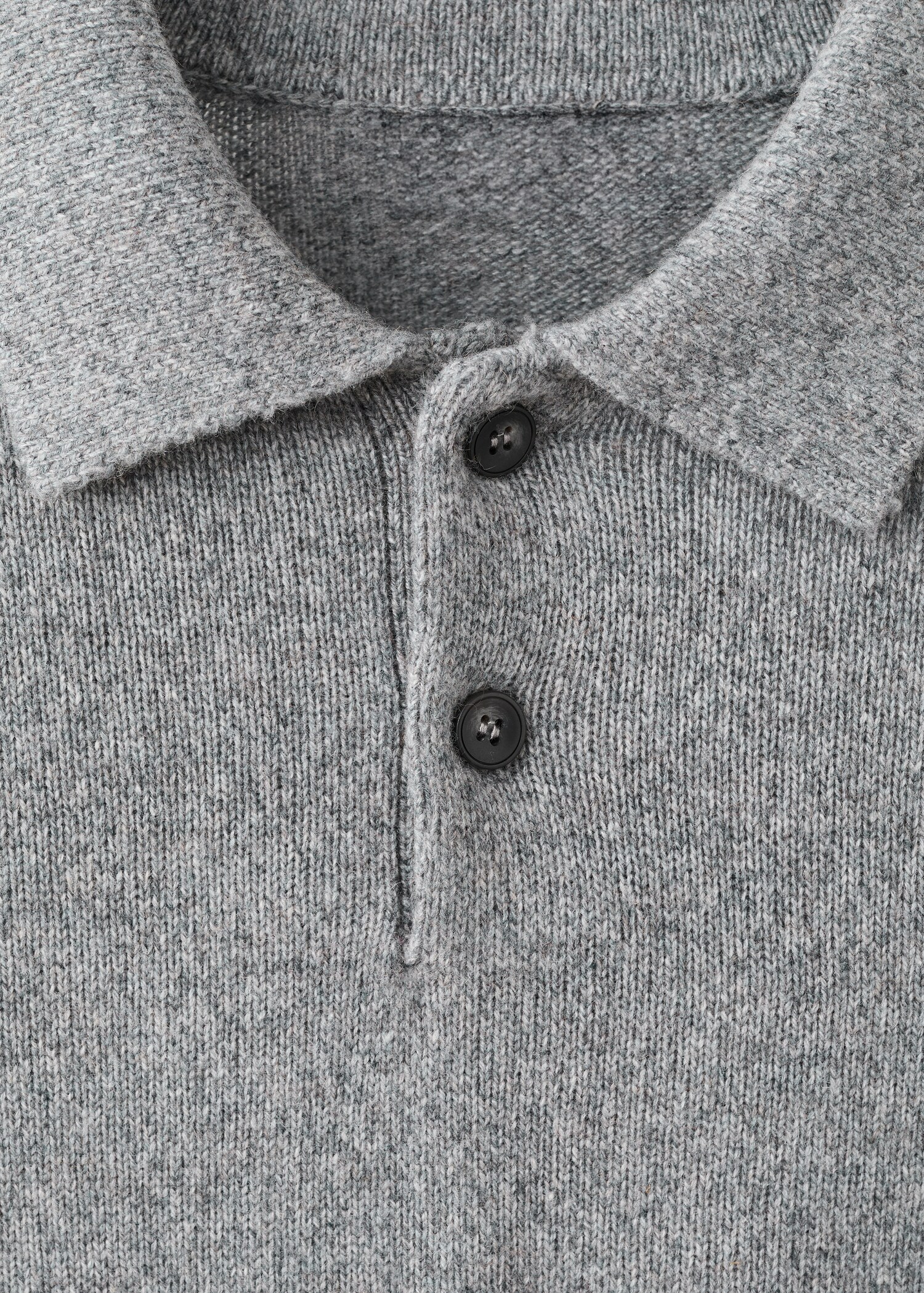 Knitted wool blend polo sweater - Details of the article 8