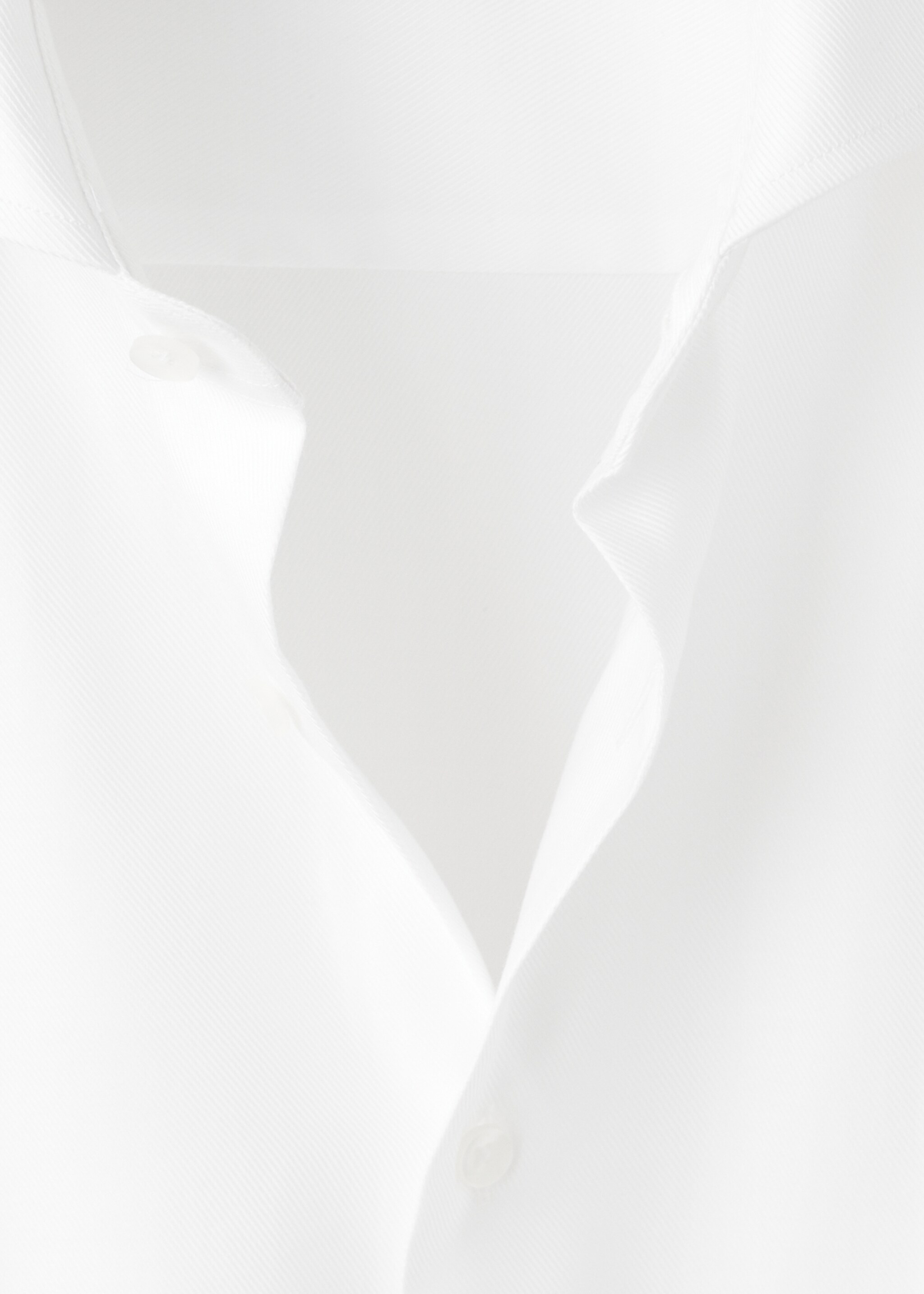 Regular fit cotton suit shirt - Details of the article 0, White. Ref: 27091251-00.