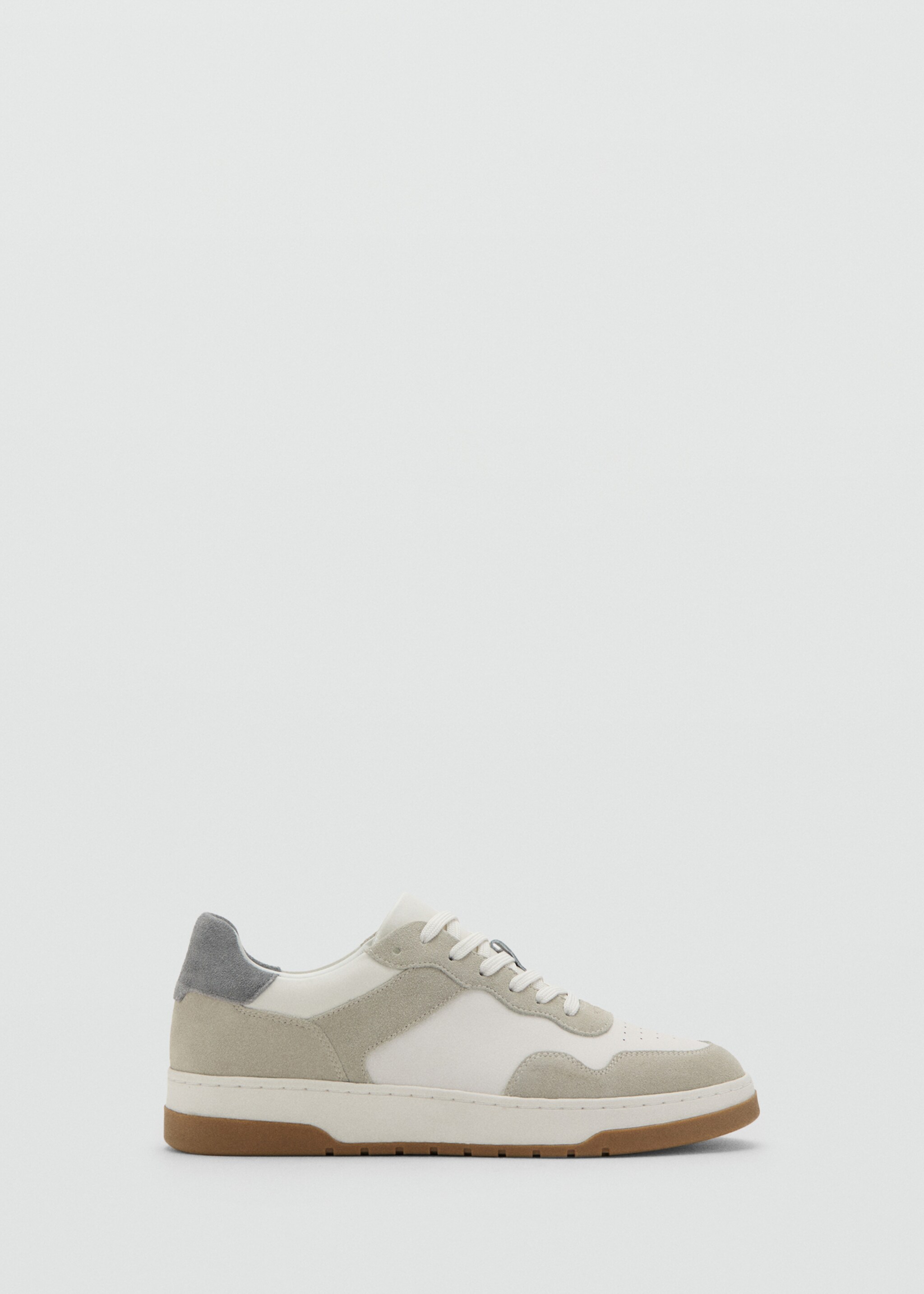 Combined leather trainers - Article without model, White. Ref: 27091254-00.