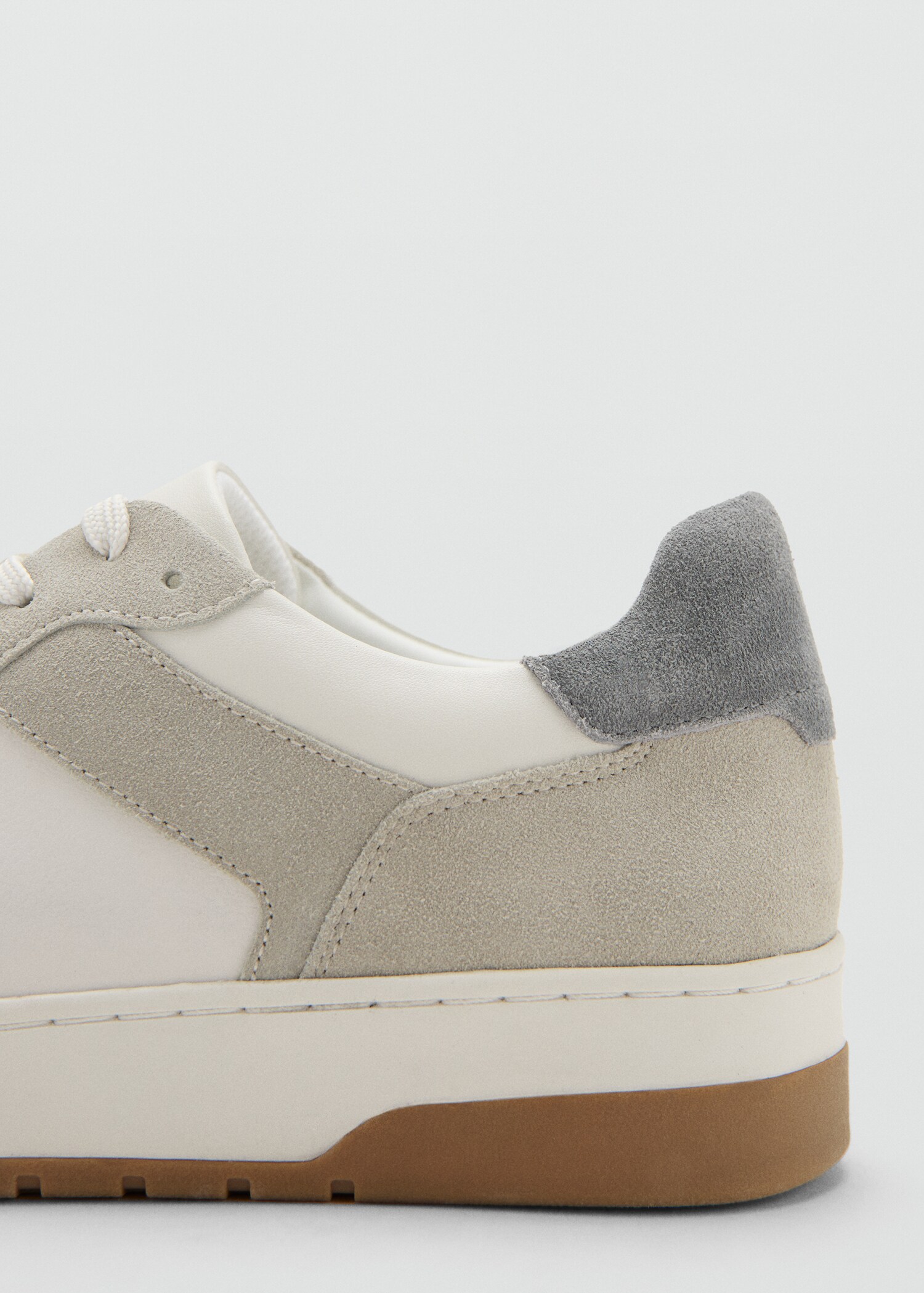 Combined leather trainers - Details of the article 1