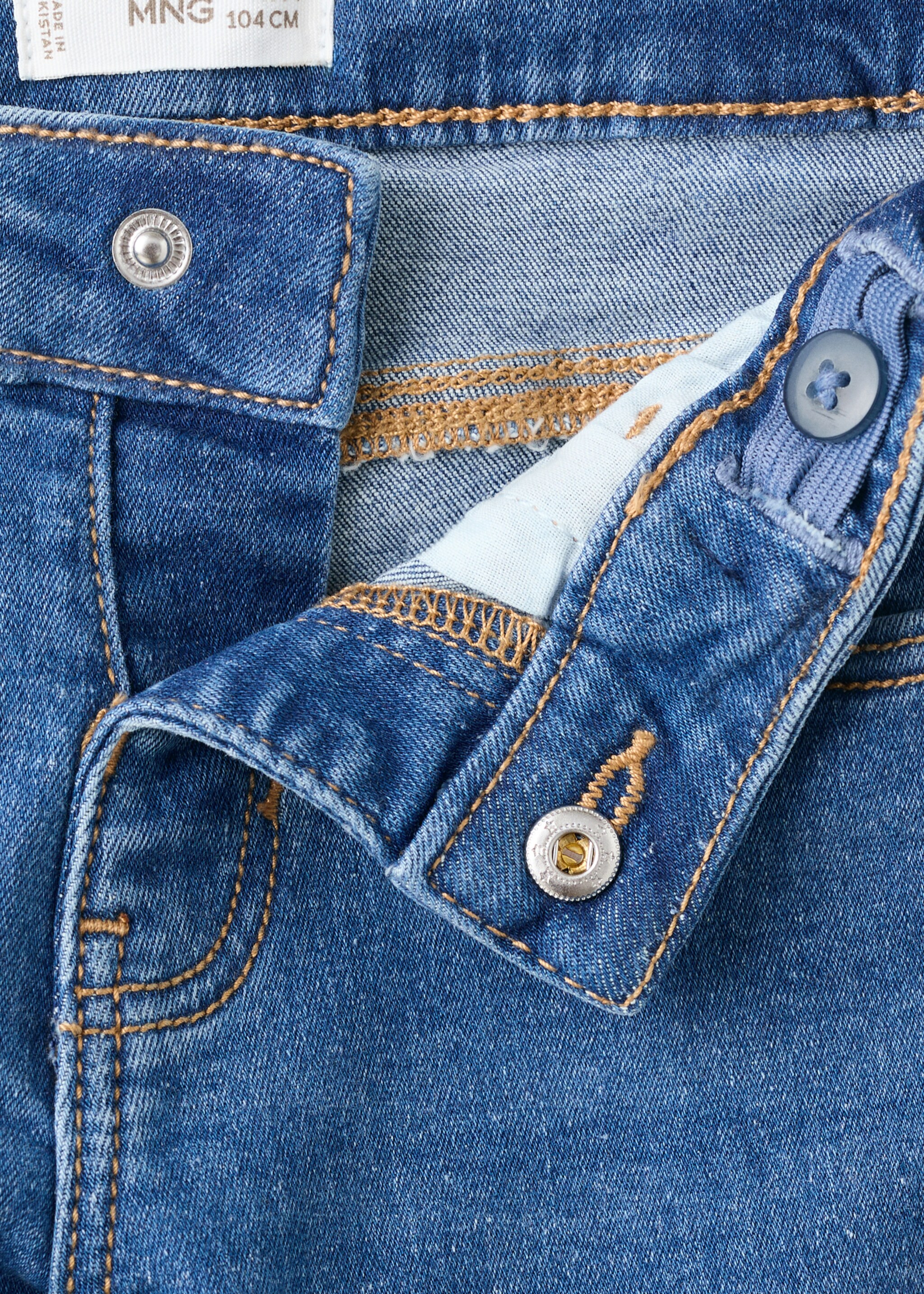 Slim-fit jeans - Details of the article 8, Medium Blue. Ref: 27091258-00.
