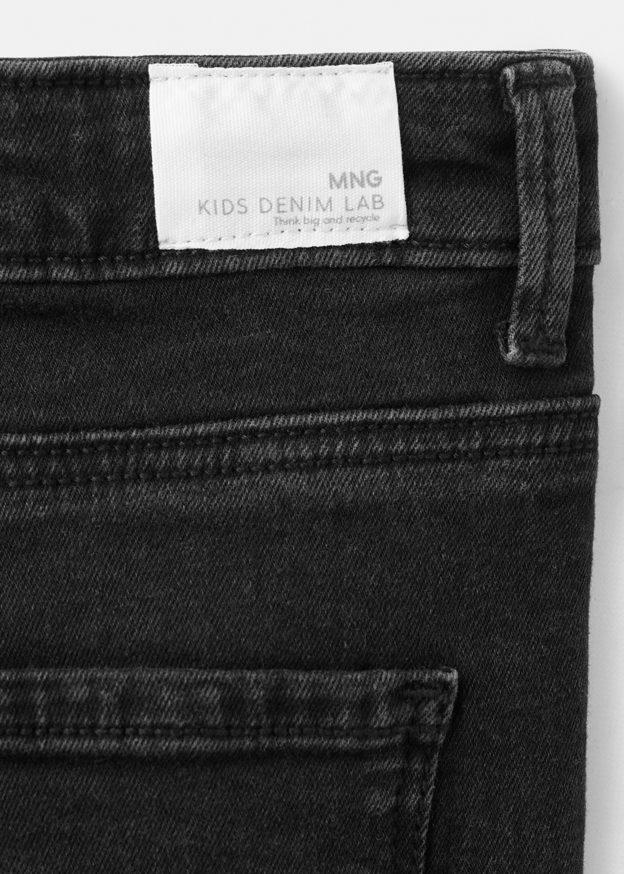 Slim-fit jeans - Details of the article 0, Black denim. Ref: 27091258-00.