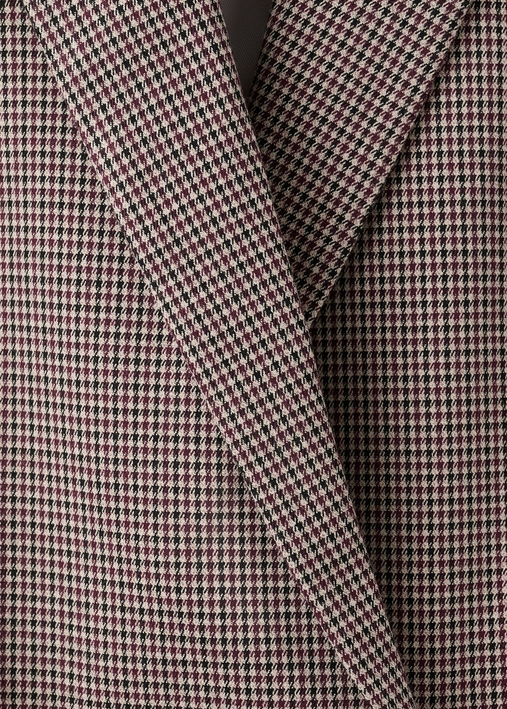Double-breasted micro-houndstooth jacket