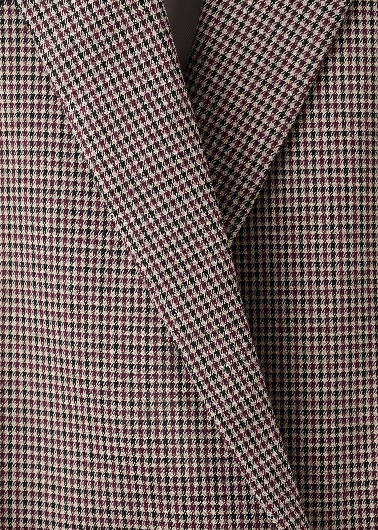 Double-breasted micro-houndstooth jacket - Details of the article 0