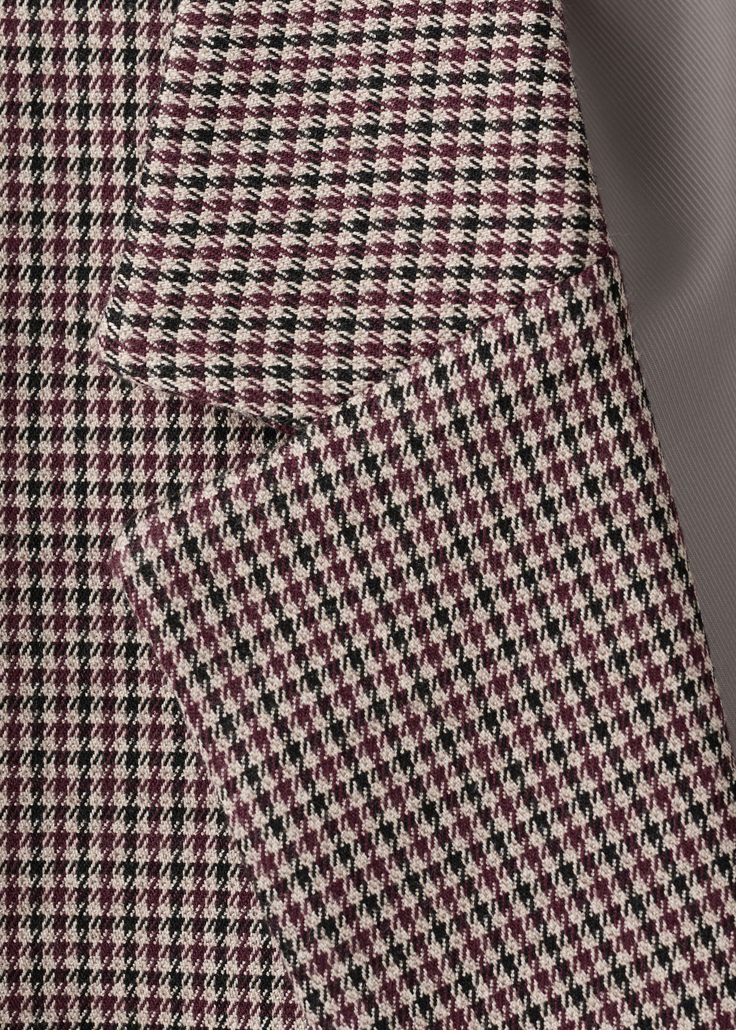 Double Breasted Micro Houndstooth Jacket