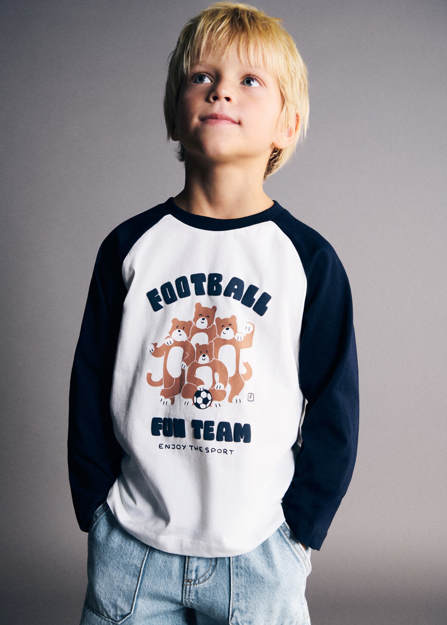 Katoenen T-shirt met print - Middenvlak