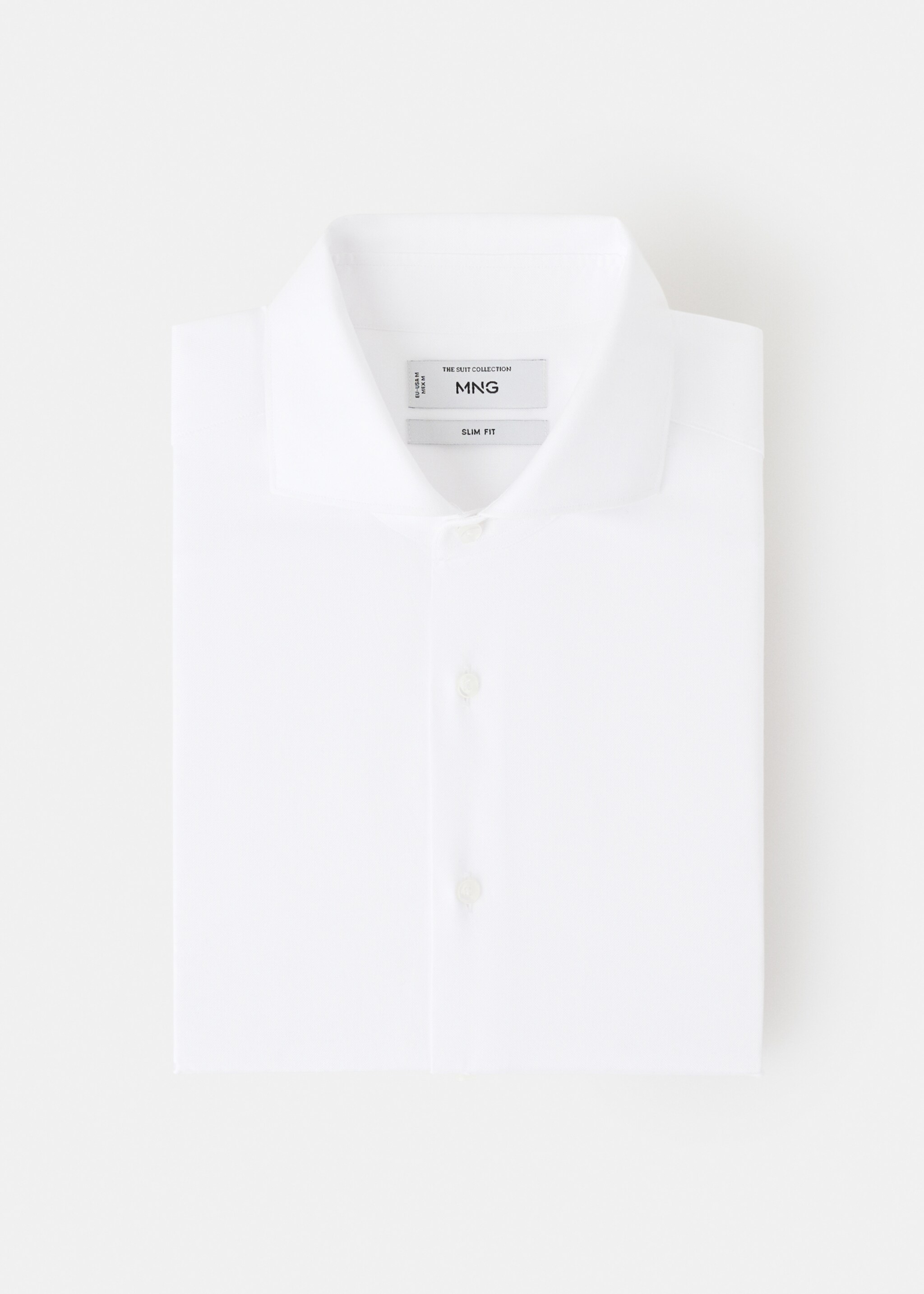 100% cotton dress shirt - Details of the article 9, White. Ref: 27091261-00.