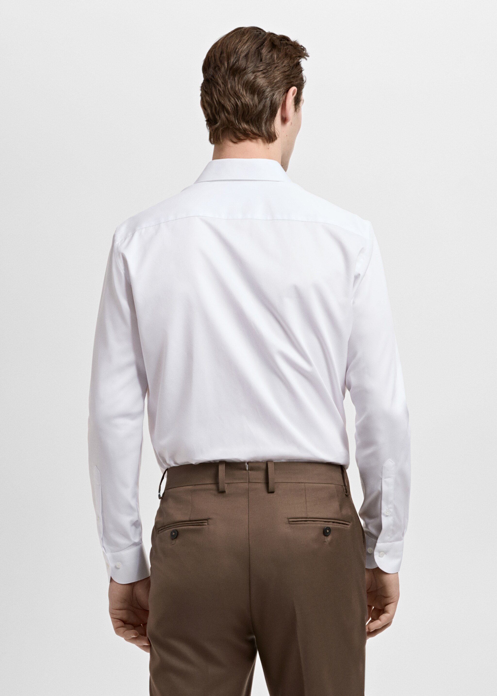 100% cotton dress shirt - Reverse of the article, White. Ref: 27091261-00.