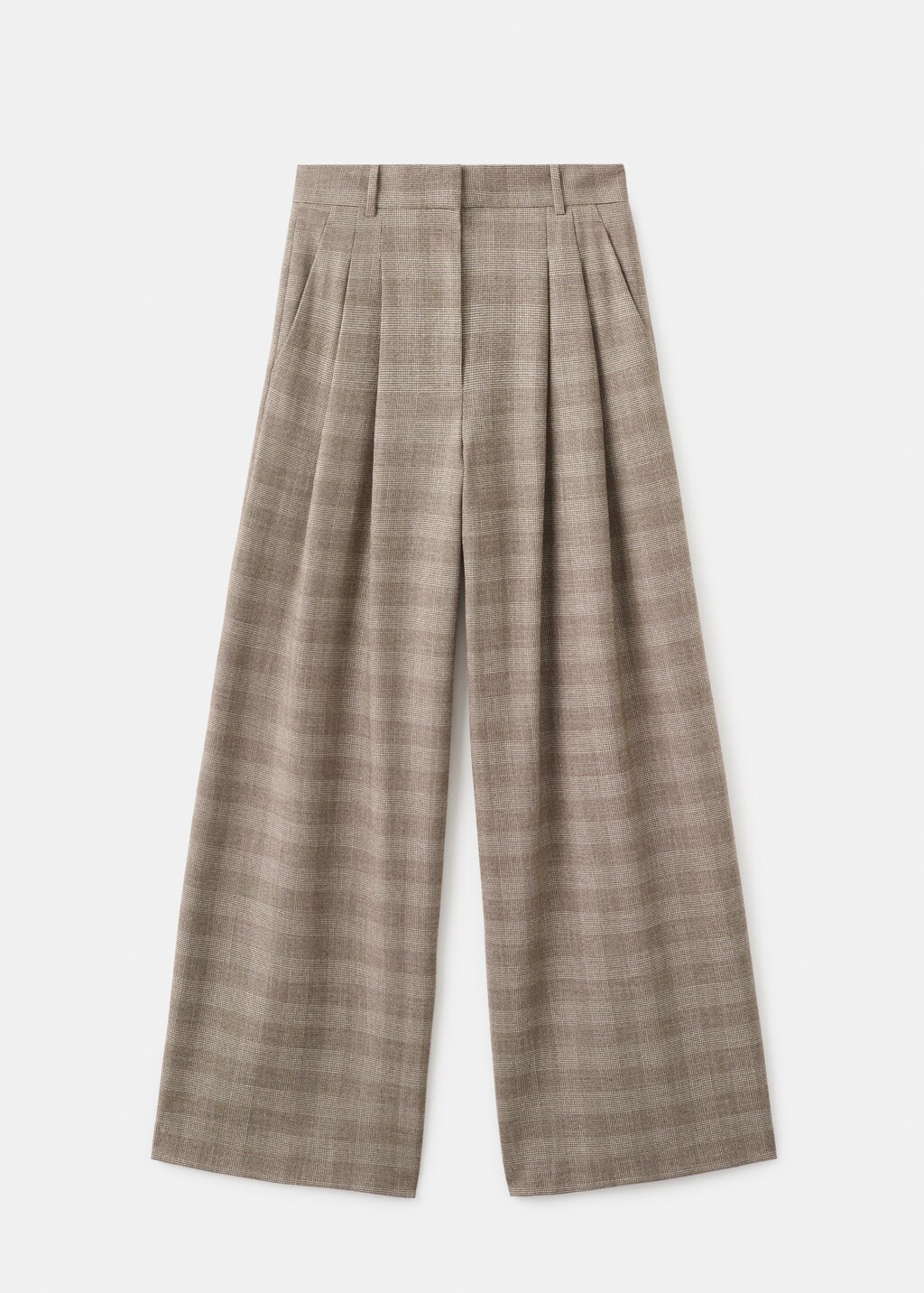 Wide leg check suit trousers - image 5
