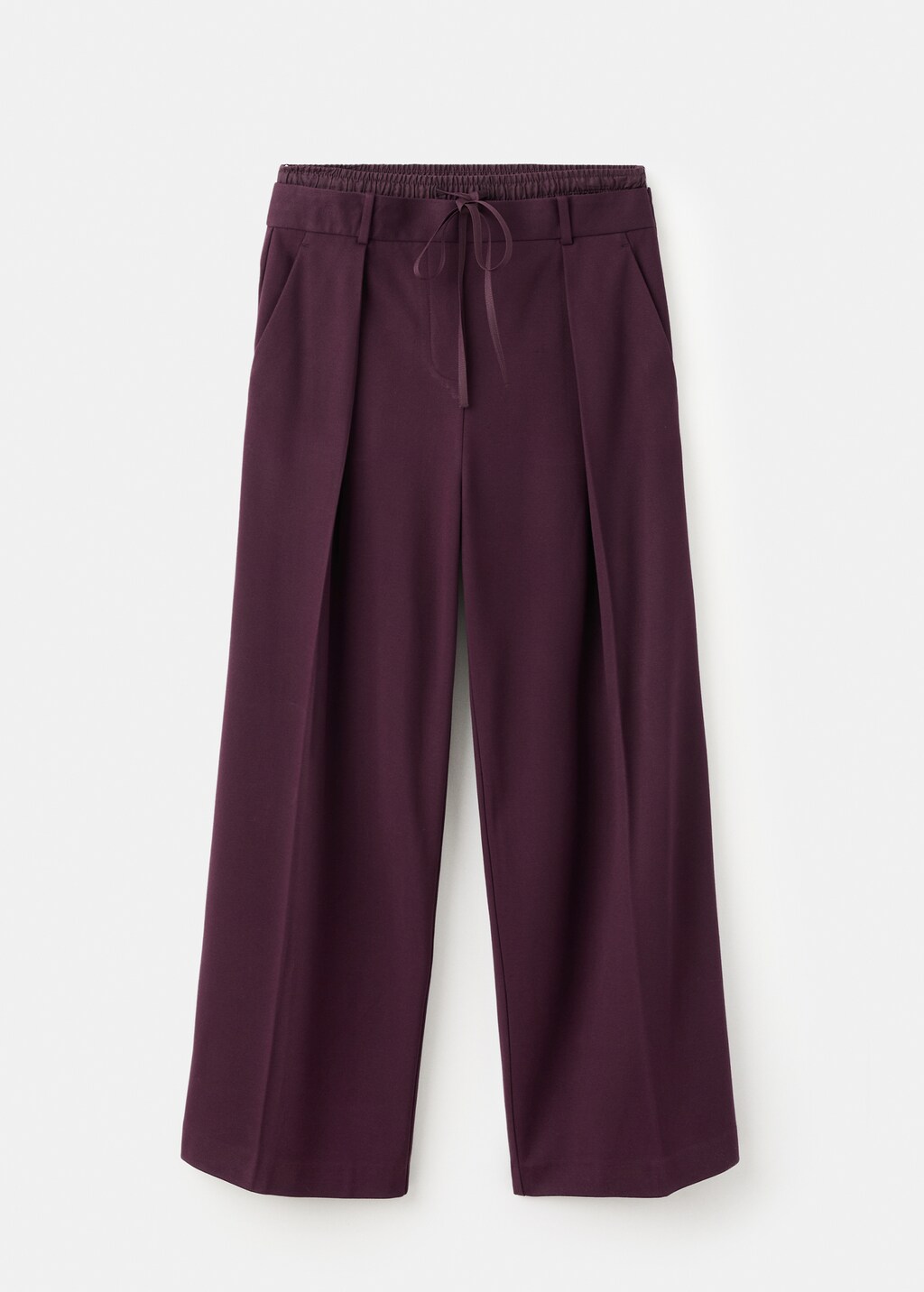 Pleated trousers with combined waistband - image 5