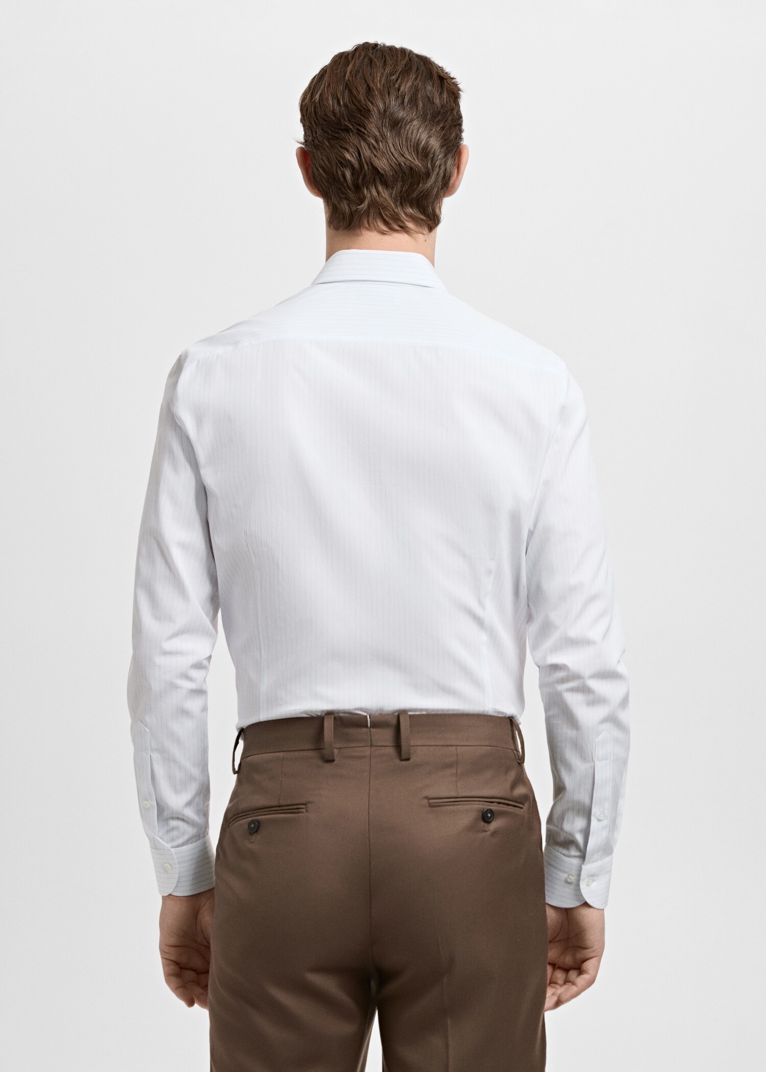 Chemise costume slim fit coton rayures - Verso de l’article