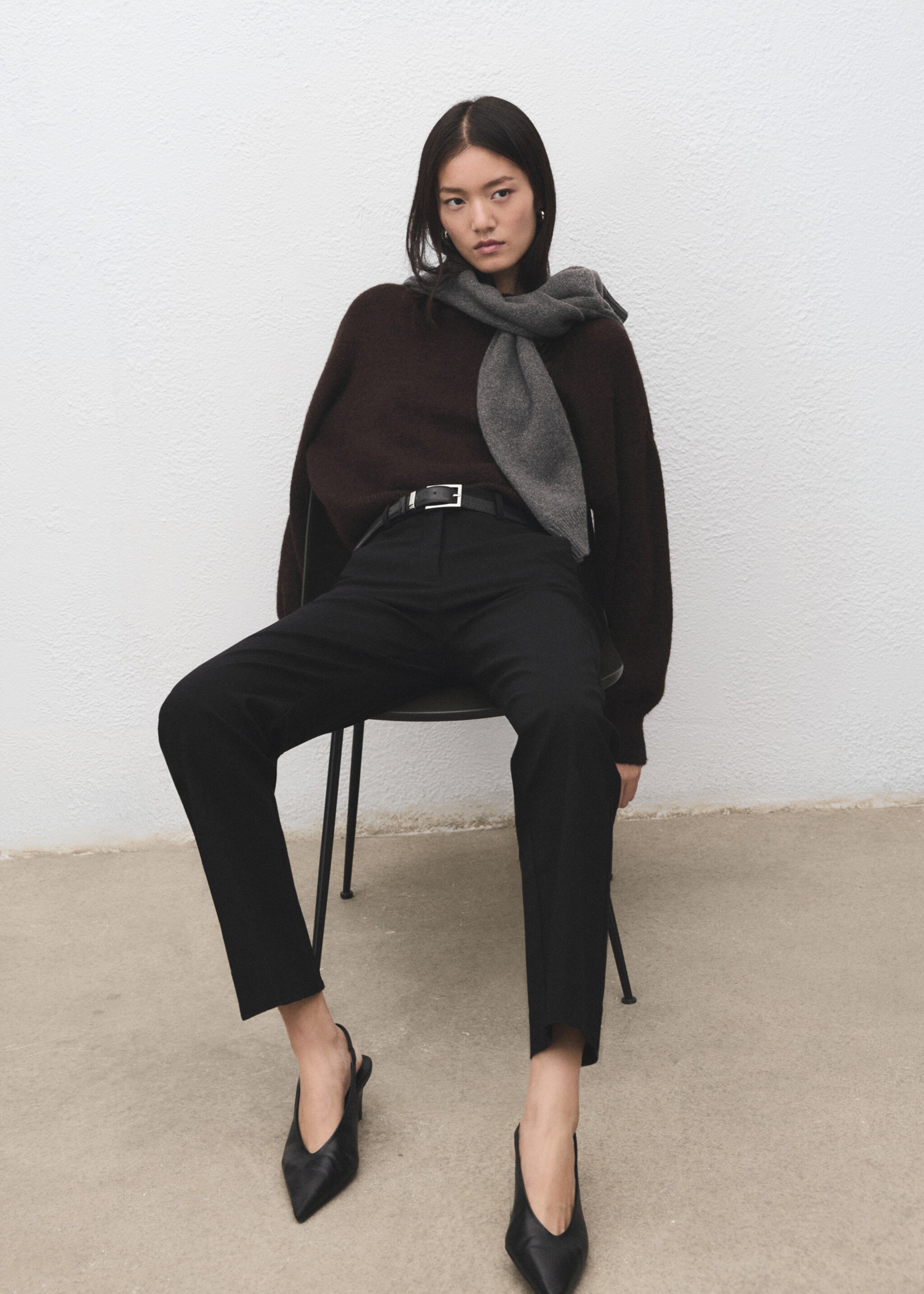 Pantalon droit 7/8 - Détail de l'article 2, Noir. Ref: 27091266-00.