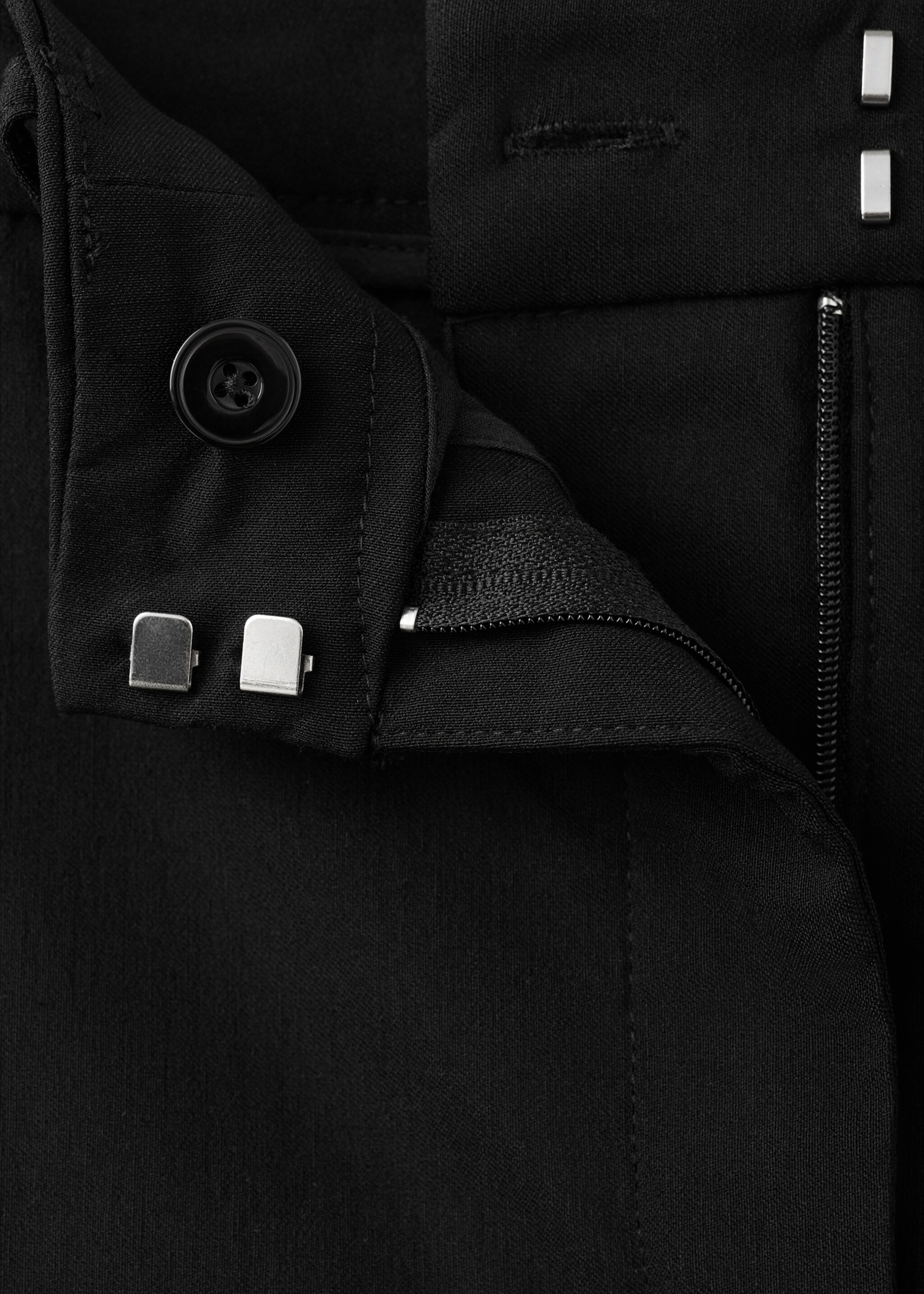 Pantalon droit 7/8 - Détail de l'article 8, Noir. Ref: 27091266-00.