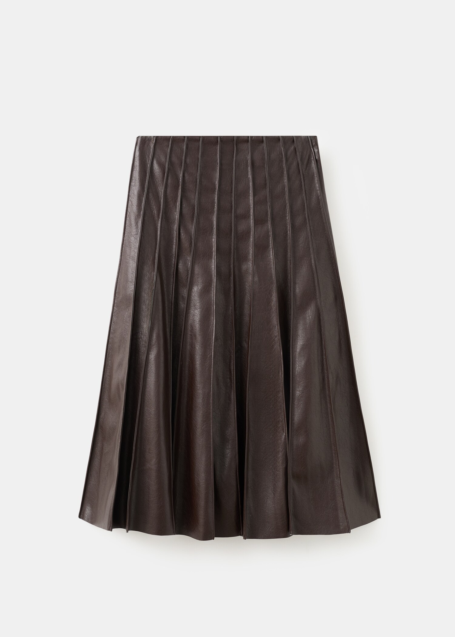 Faux leather skirt with godets - Article without model
