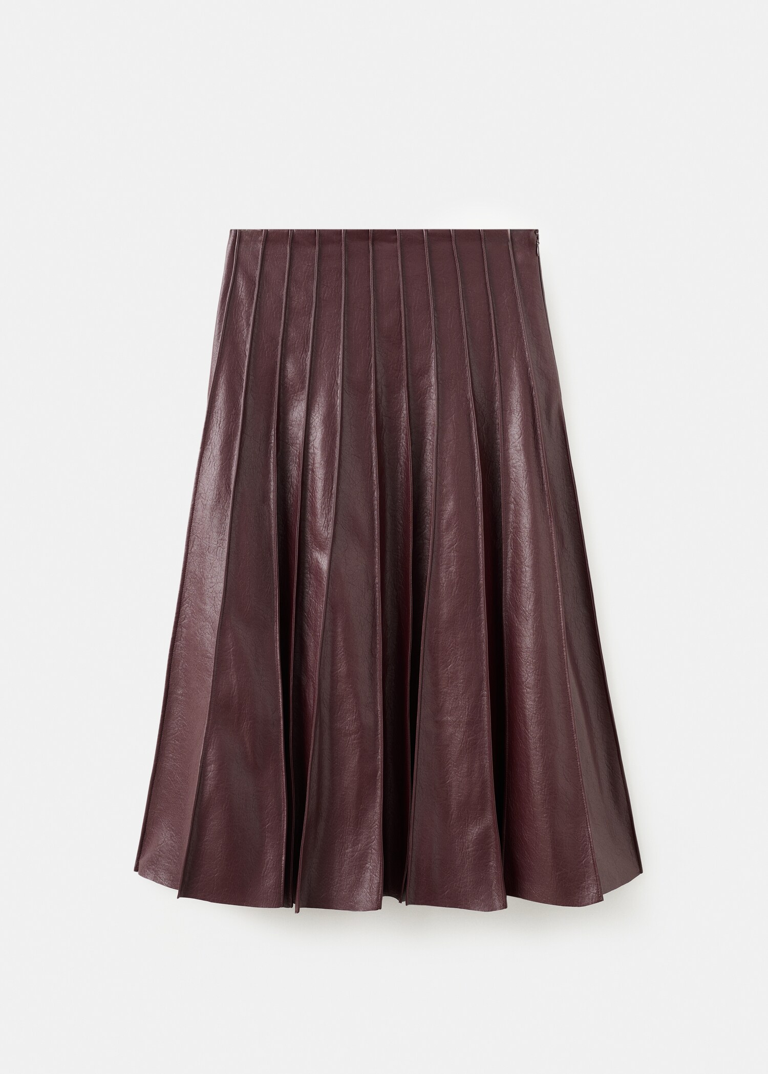 Faux leather skirt with godets - Article without model