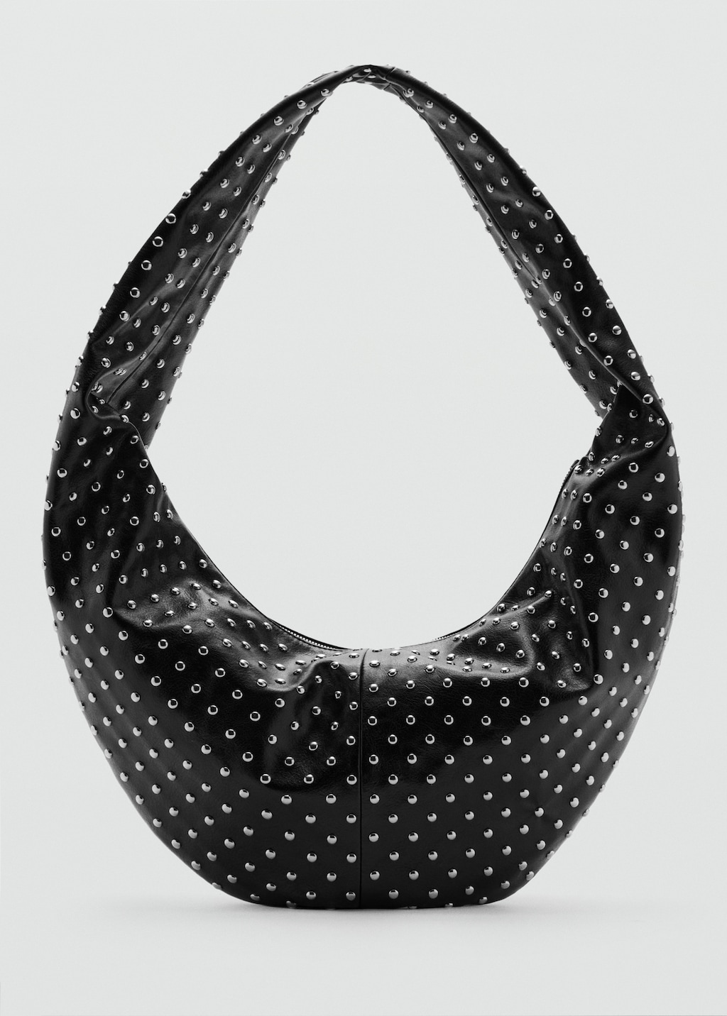 Oval studded shoulder bag