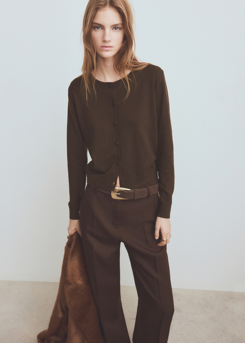 Mango Knitted button cardigan