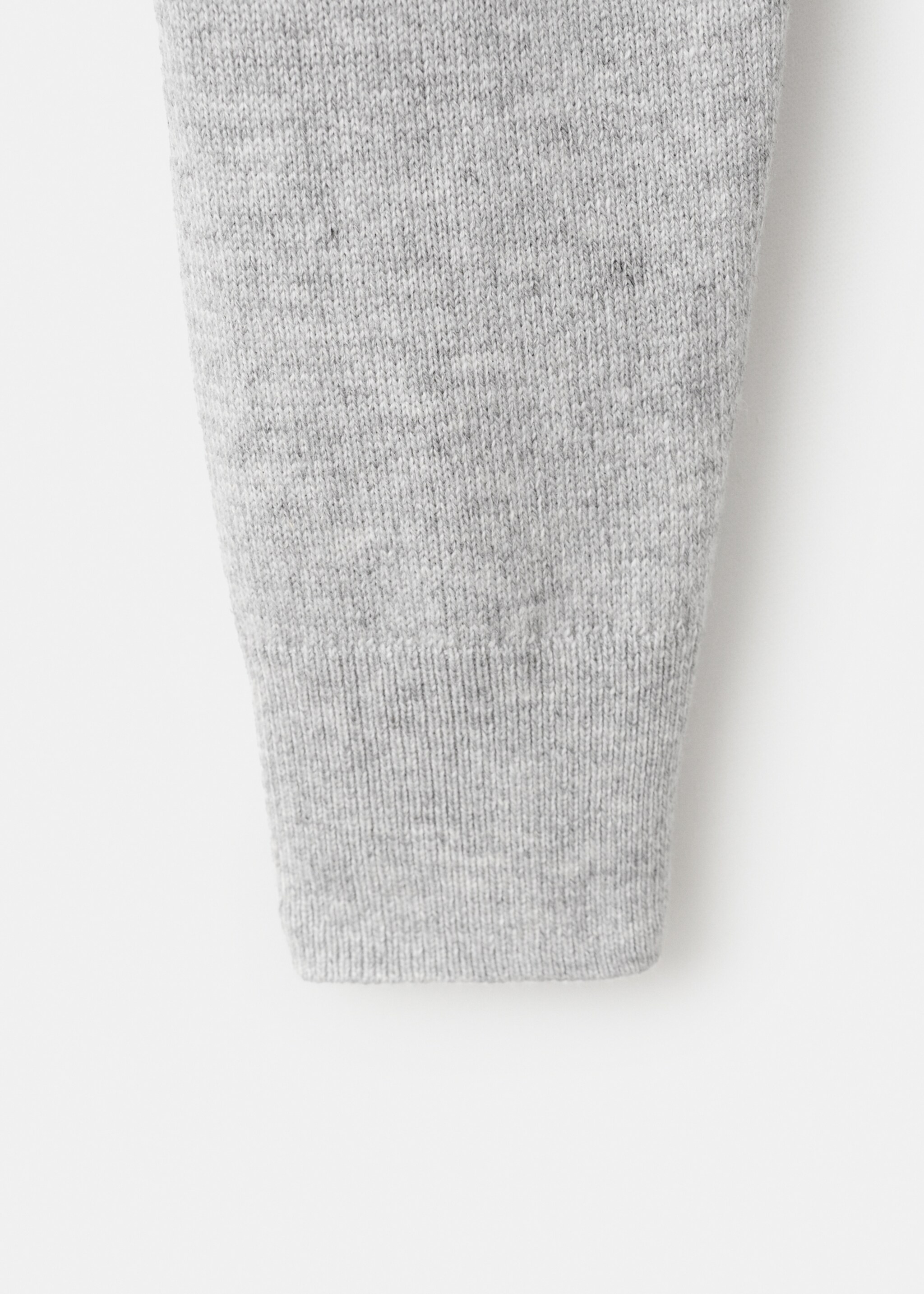 Вязаный кардиган с пуговицами - Деталь изделия 8, Меланжевый светло-серый. Ref: 27091274-00.