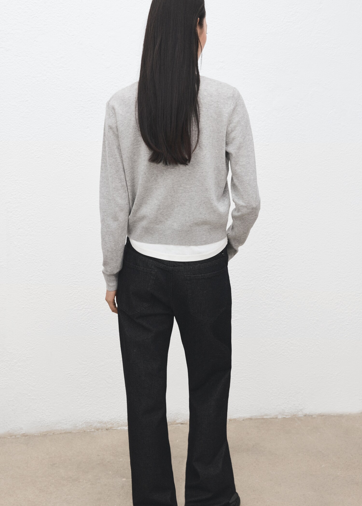 Knitted button cardigan - Reverse of the article